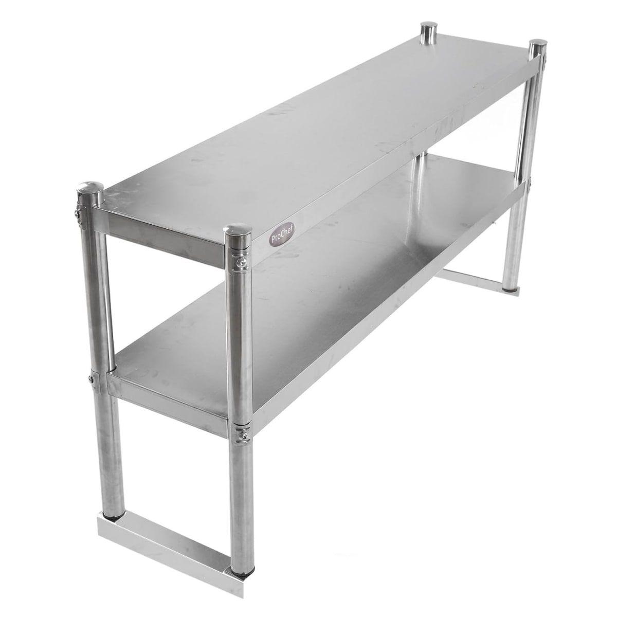 Plateo o Pasa Platos Doble 90x30x60 Cm Acero Inoxidable-2