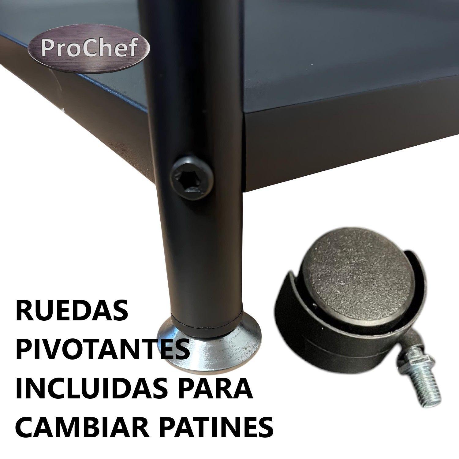 Estante Deco 4 Bandejas Acero 60x40x132 cm-3