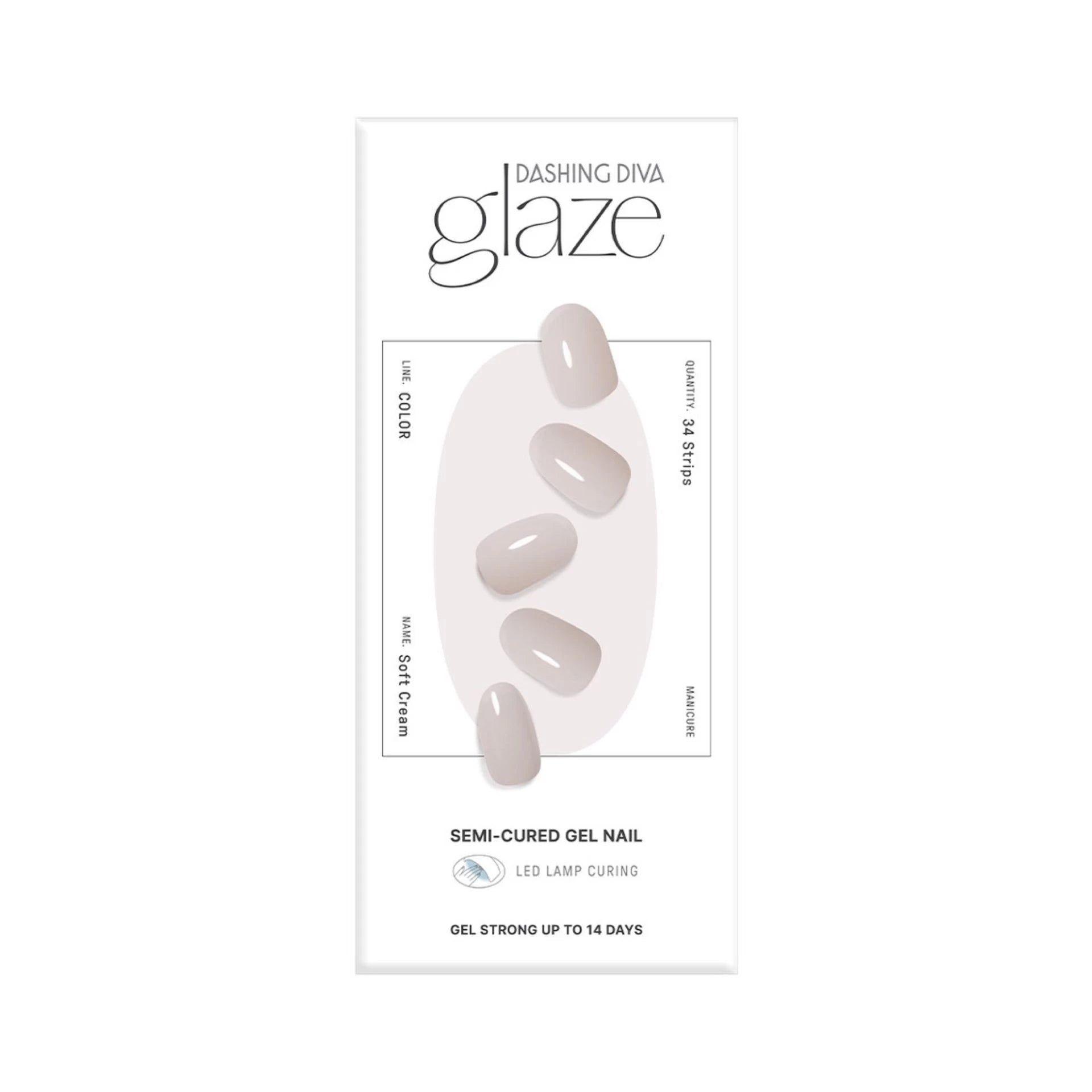 Glaze Semi-Cured Gel Nail: ZMC231N Soft Cream-0