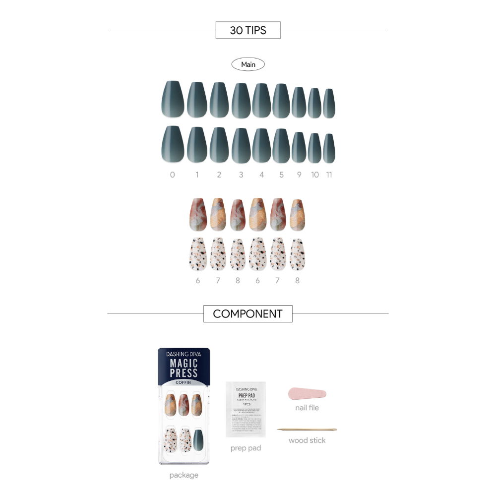 Uñas Press On Manicura Dashing Diva MDR2F043CF DD01-237-3