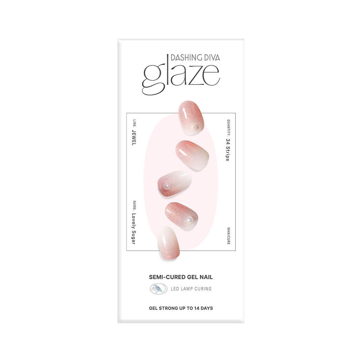Glaze Semi-Cured Gel Nail: ZMJA048N_CN Lovely Sugar-0