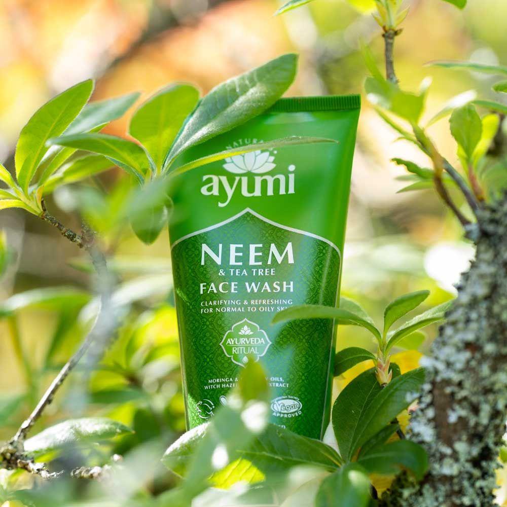 Limpiador facial con árbol de té y neem ayurveda-2
