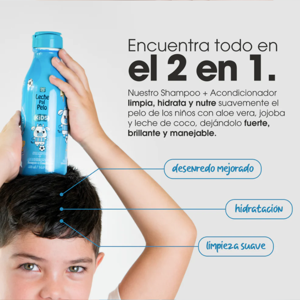 Shampoo + acondicionador Kids 250 ml Leche pal pelo-2