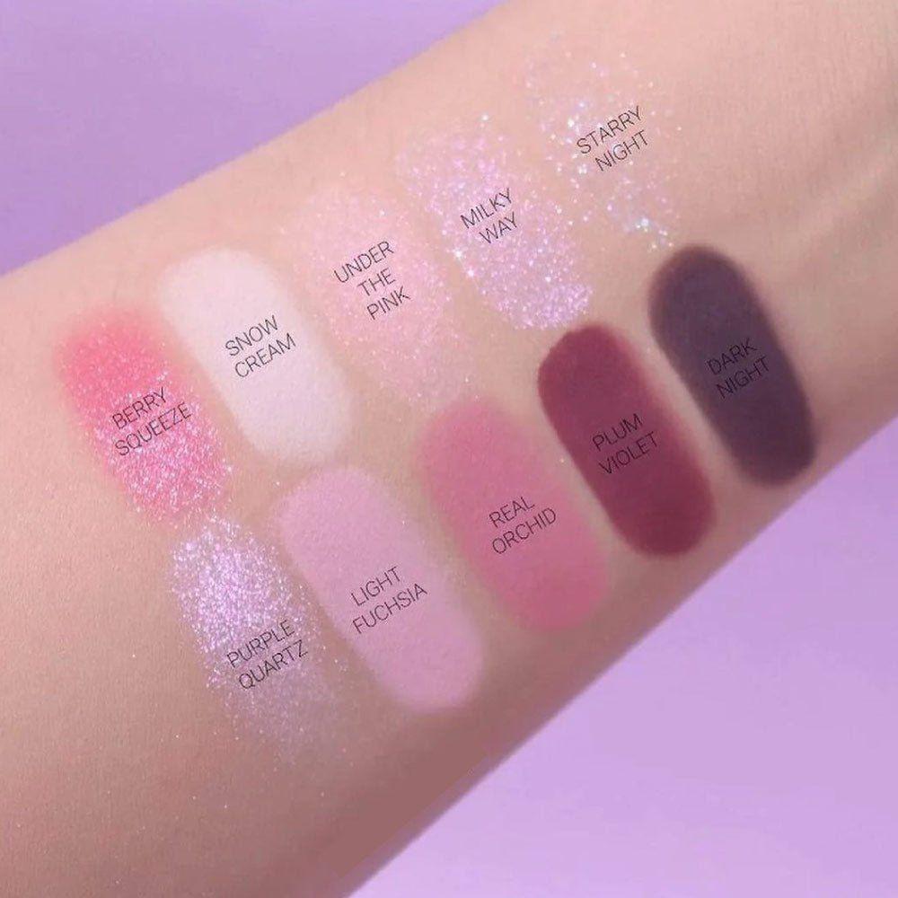 Paleta de sombras coreana con 10 tonos rosa-4