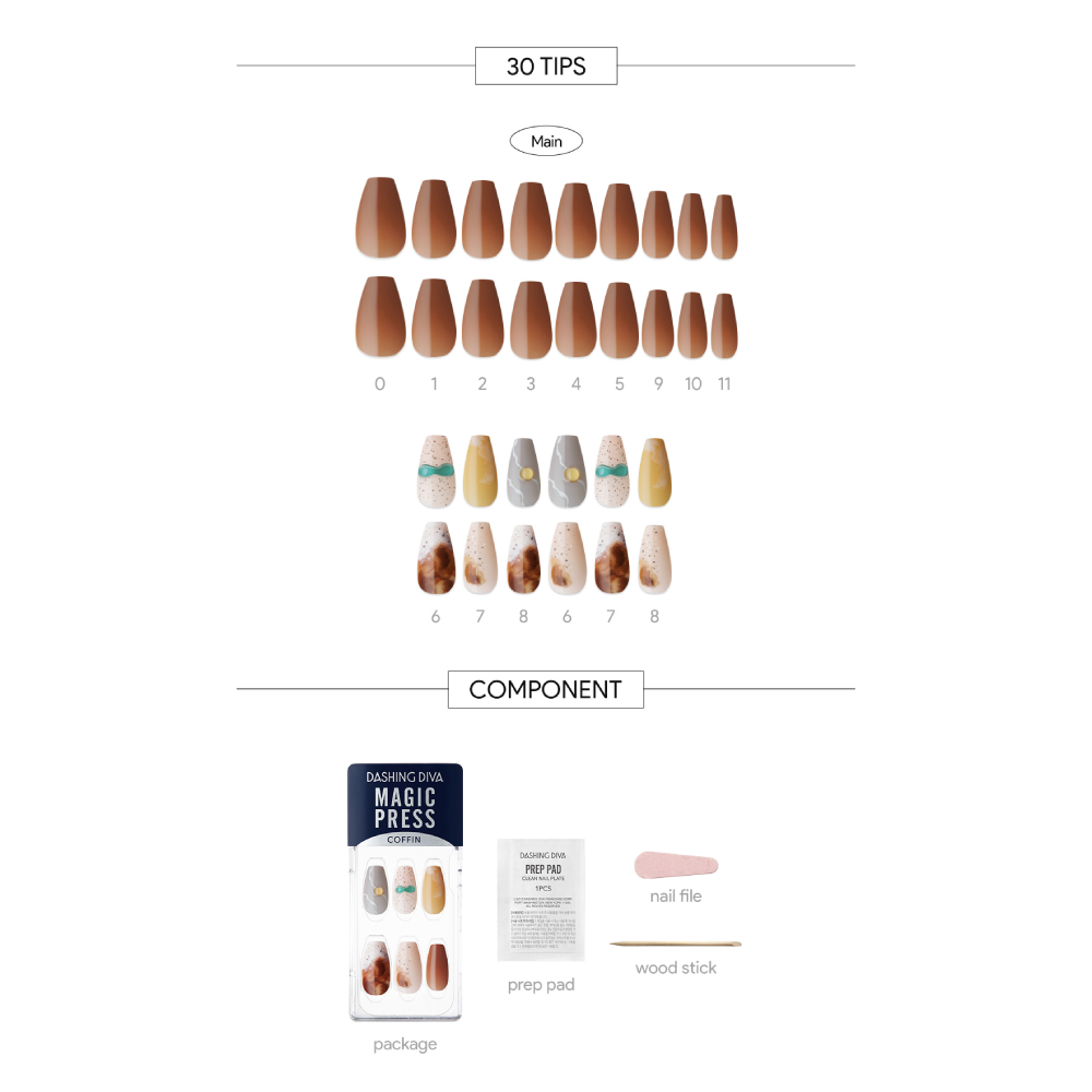 Uñas Press On Manicura Dashing Diva MDR2F042CF DD01-236-2