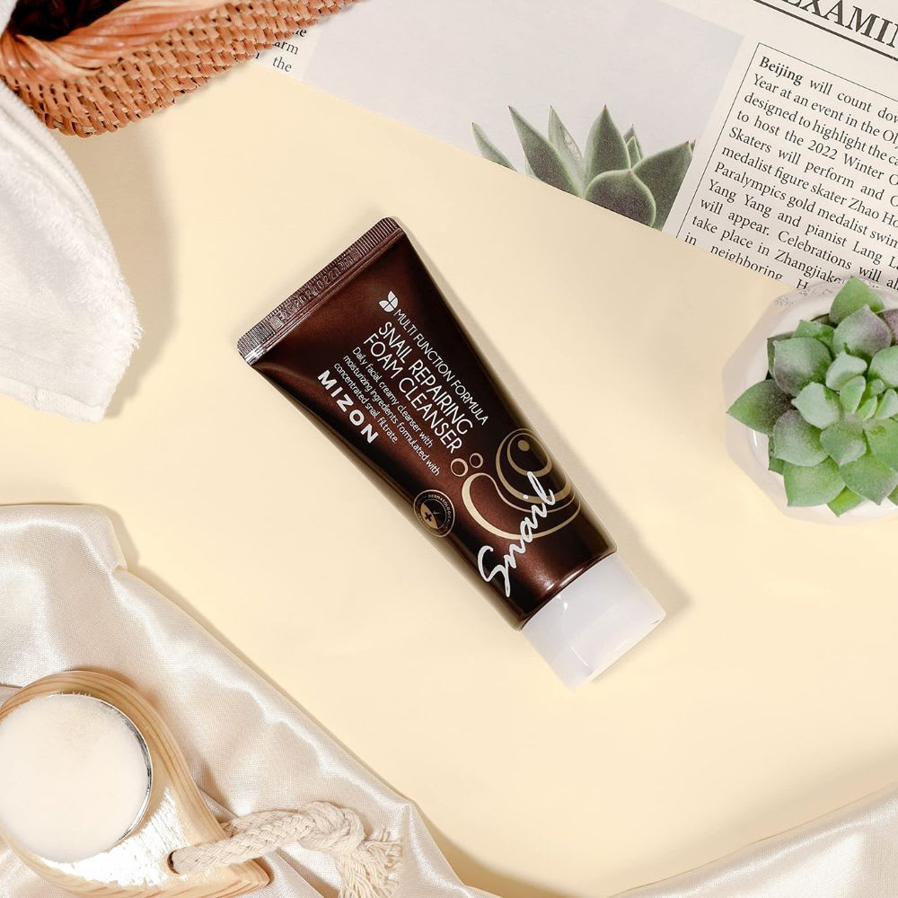 Jabón Facial de Baba de Caracol Mizon Cosmética Coreana-1
