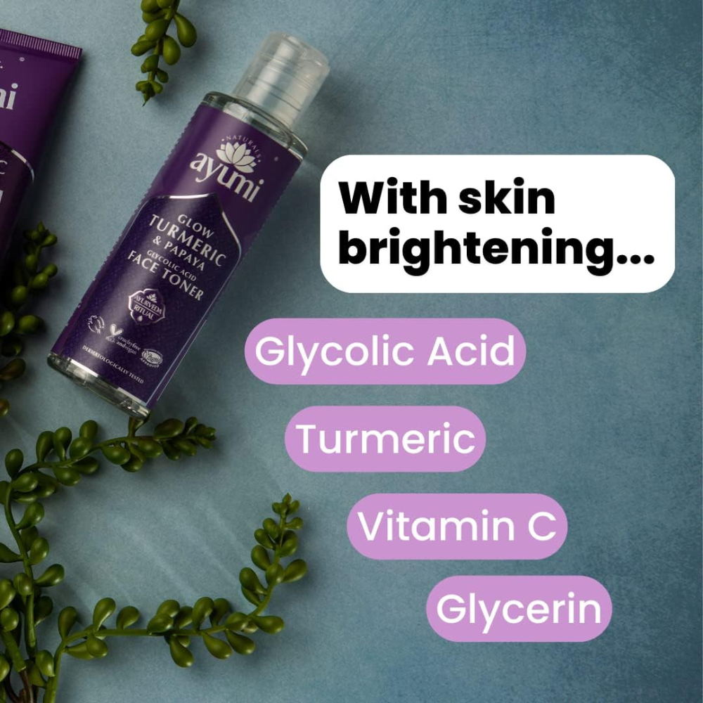 Tónico facial con cúrcuma y papaya ayurveda-2