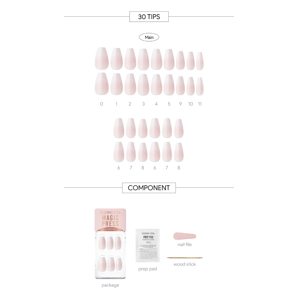 Uñas Press On Manicura Dashing Diva MDR2F050CF DD01-242-2