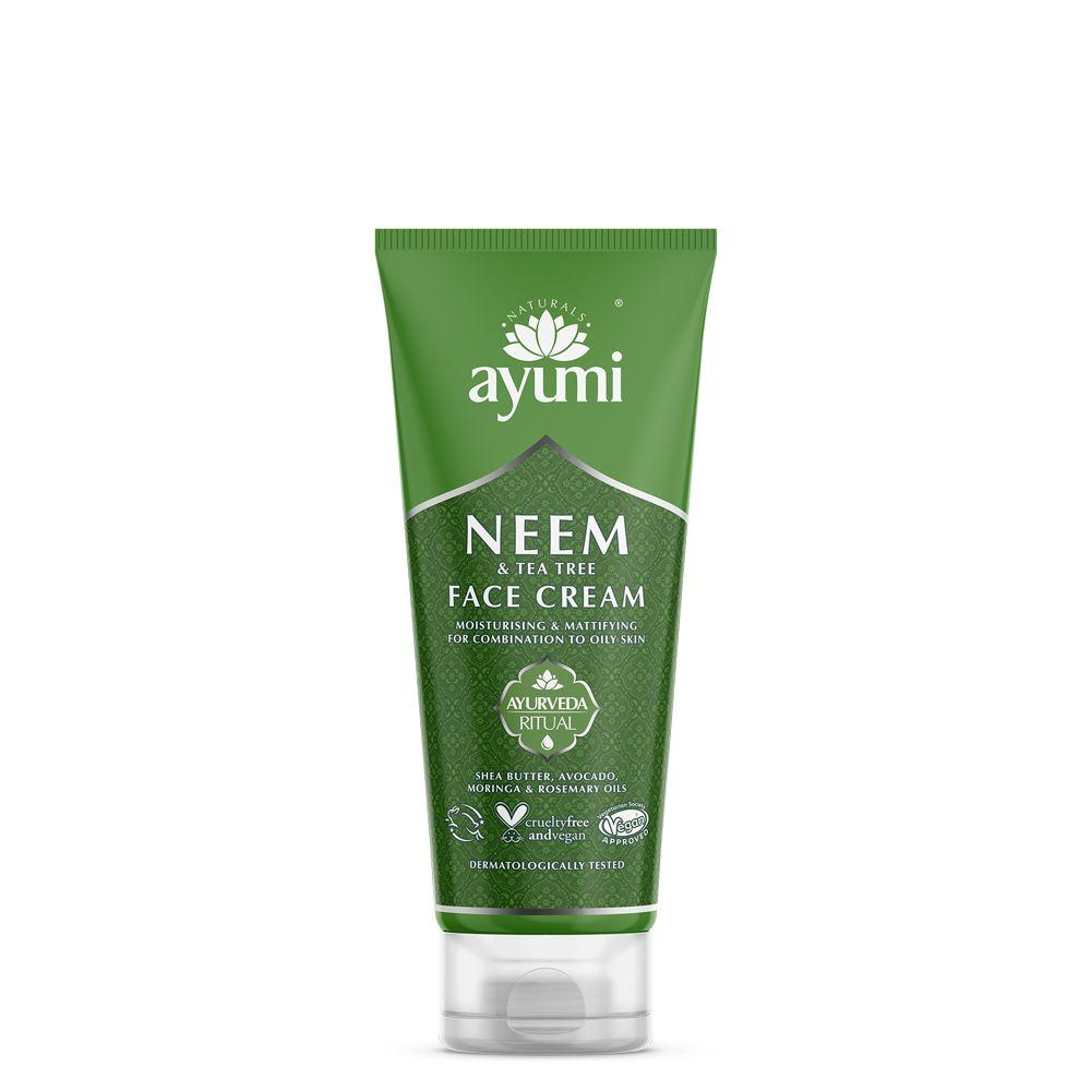 Crema facial con árbol de té y neem ayurveda-0
