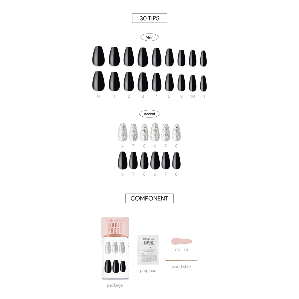 Uñas Press On Manicura Dashing Diva MDR2F095CF DD01-261-2