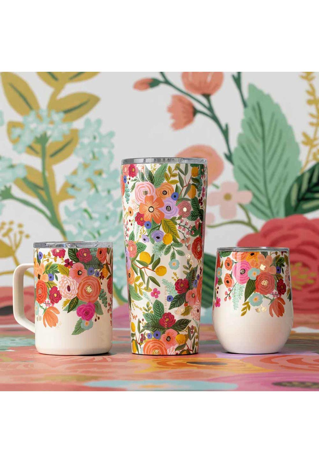 Copa Térmica 355ml Rifle Paper Garden Party Cream-4