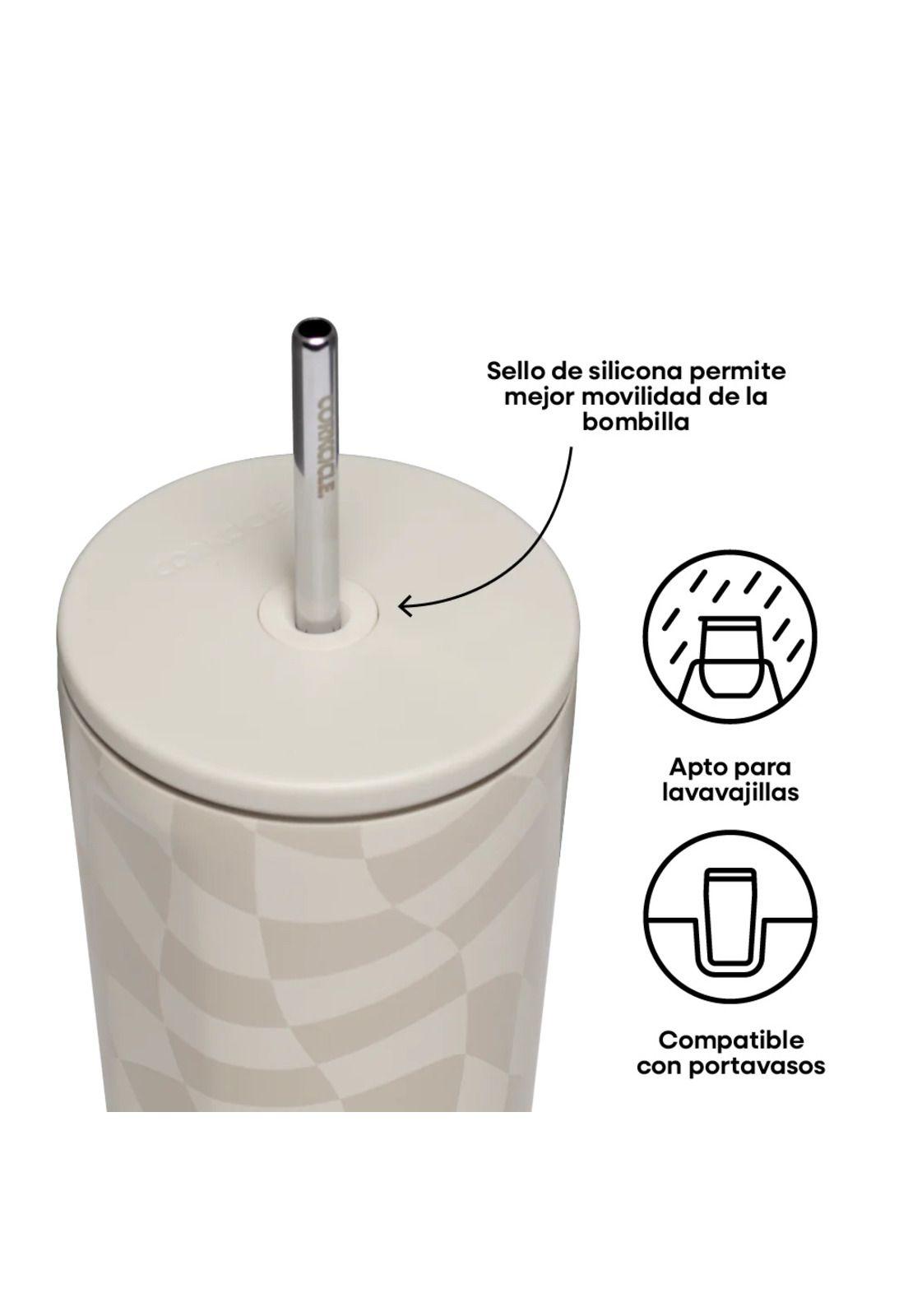 Vaso Térmico Cold Cup 700ml Wavy Checkerboard Neutrals-3