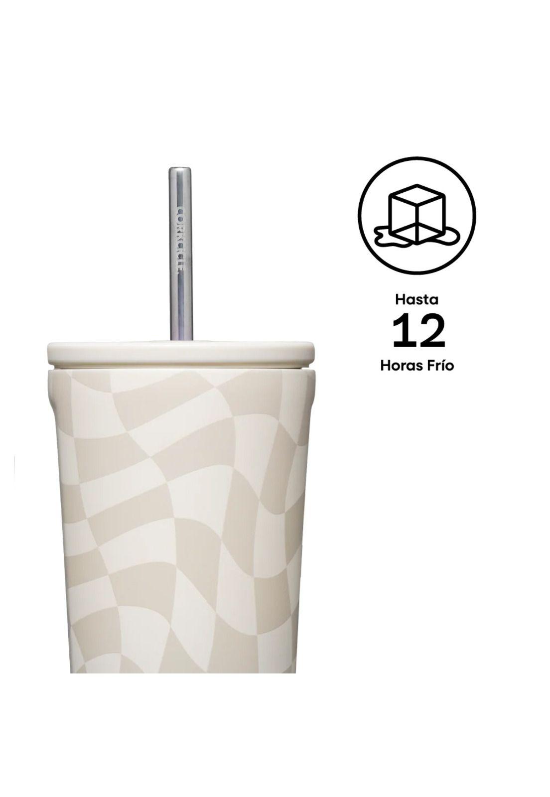 Vaso Térmico Cold Cup 700ml Wavy Checkerboard Neutrals-4