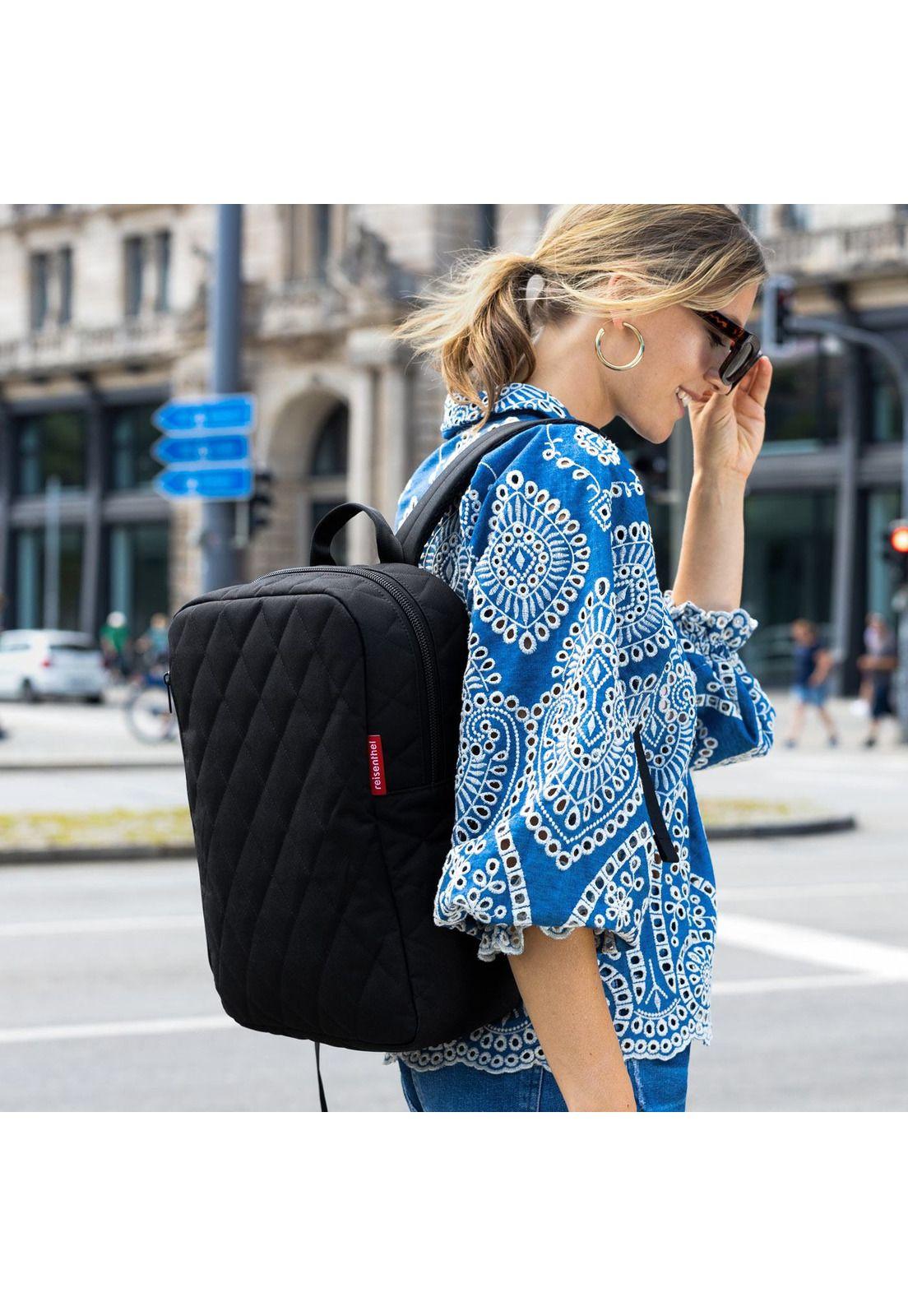 Mochila classic M rhombus - black-4