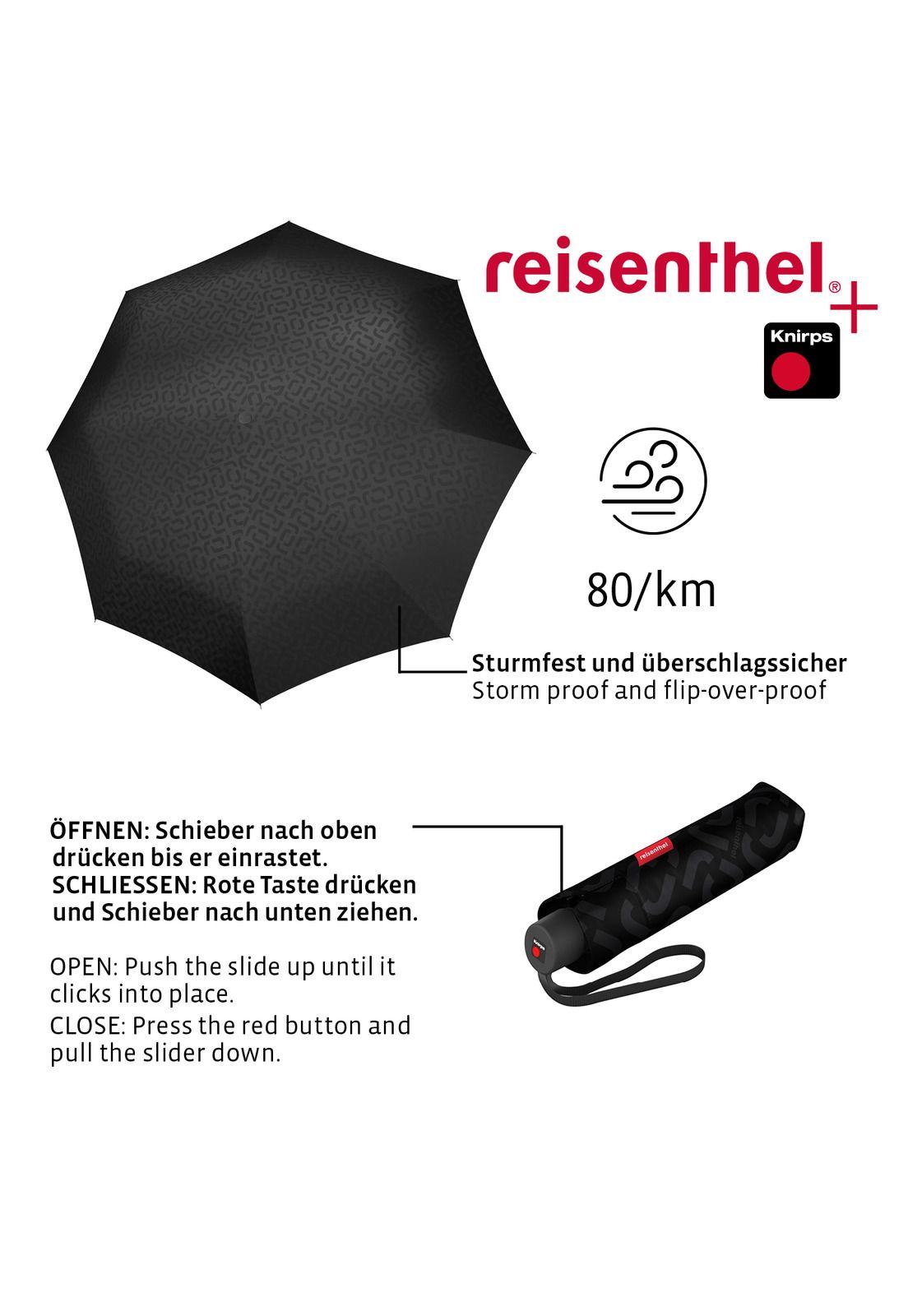 Paraguas Knirps+Reisenthel pocket classic - signature black hot print-4