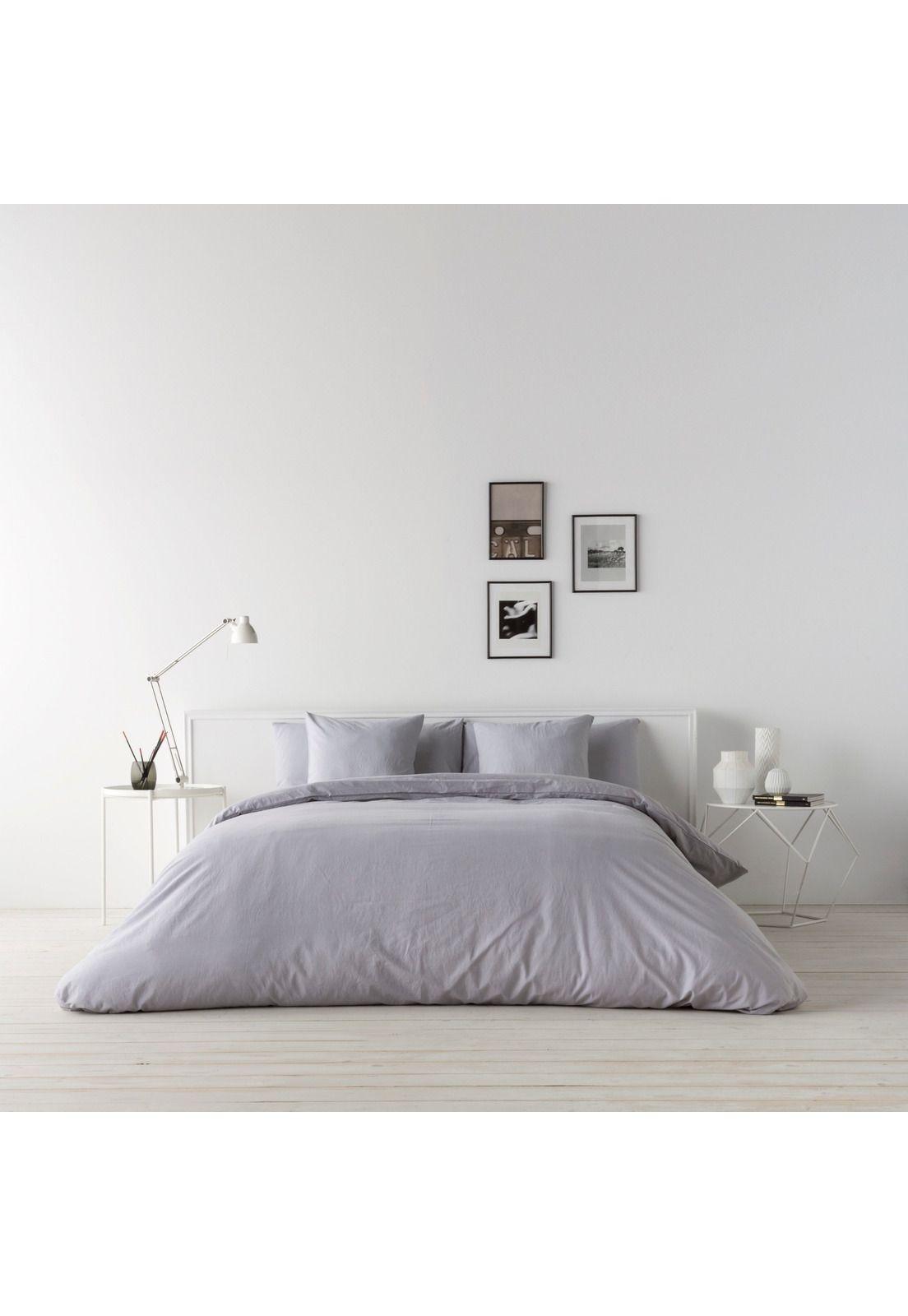 Funda de Plumón Lino Gris - 2 plazas-0