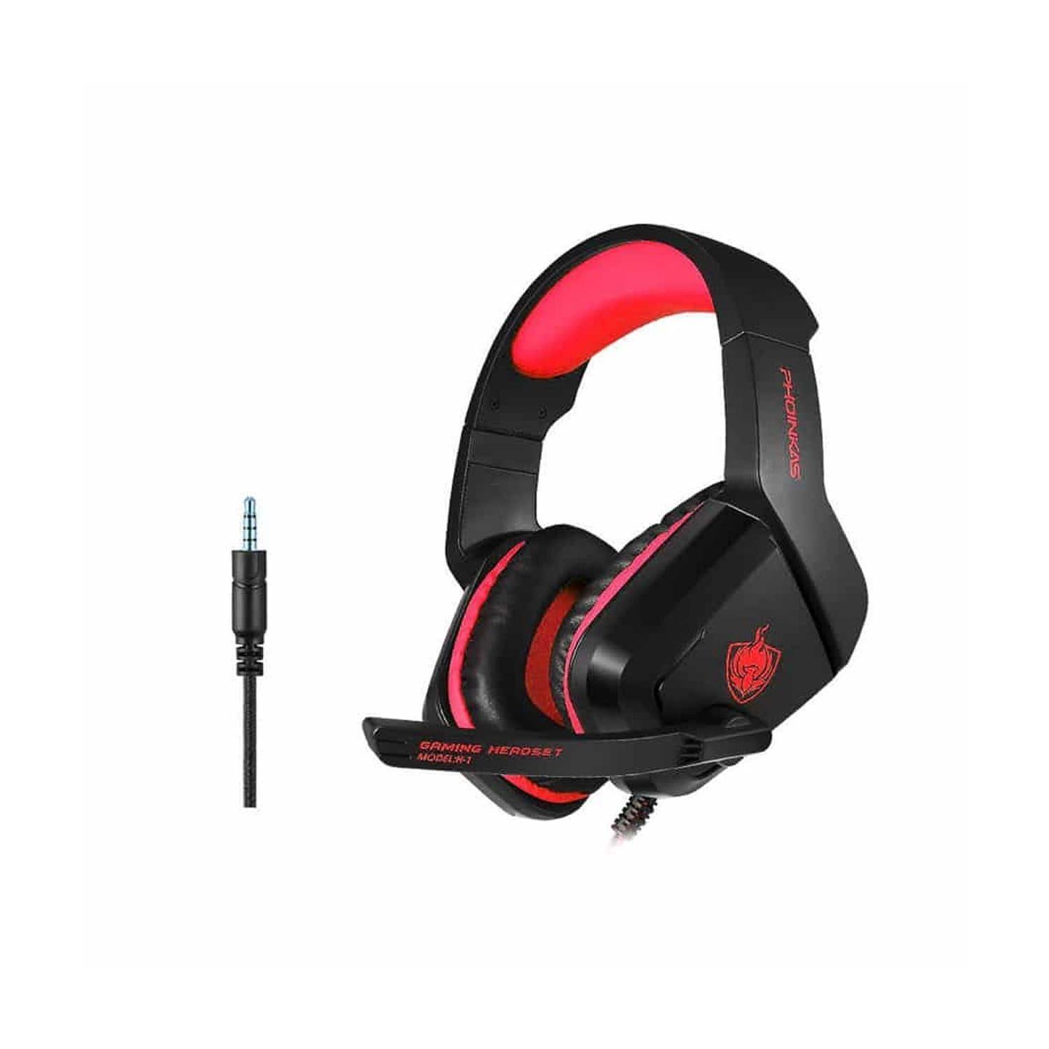 audifonos Gamer Microfono Phoinikas H1 ROJO-0