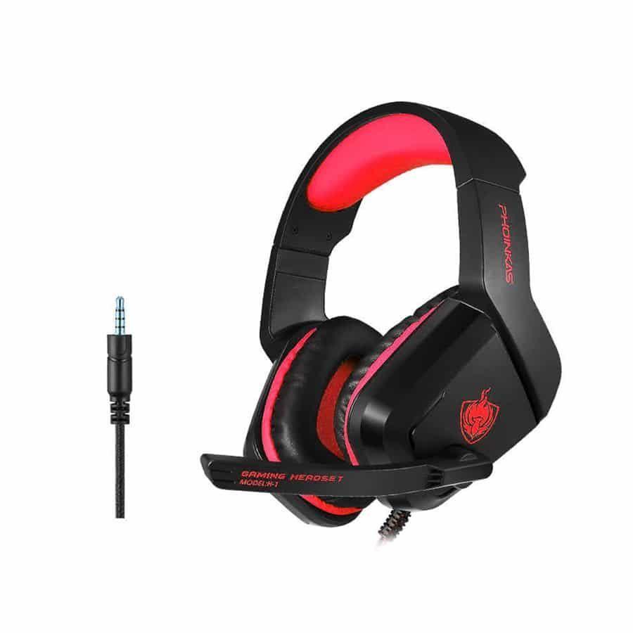 audifonos Gamer Microfono Phoinikas H1 ROJO-1