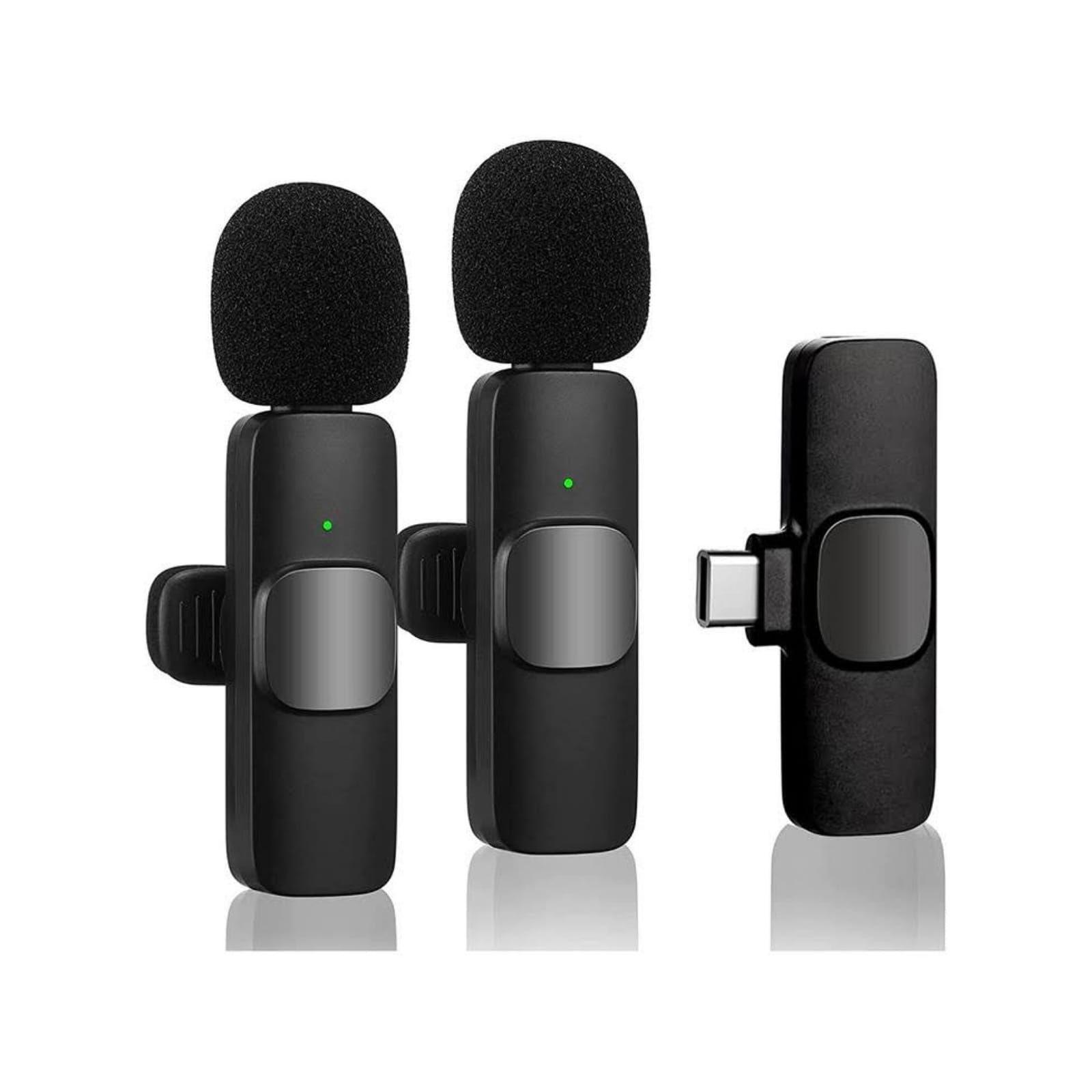Dos Mini Micrófono K9 Inalámbrico Para Celular Tipo C-0