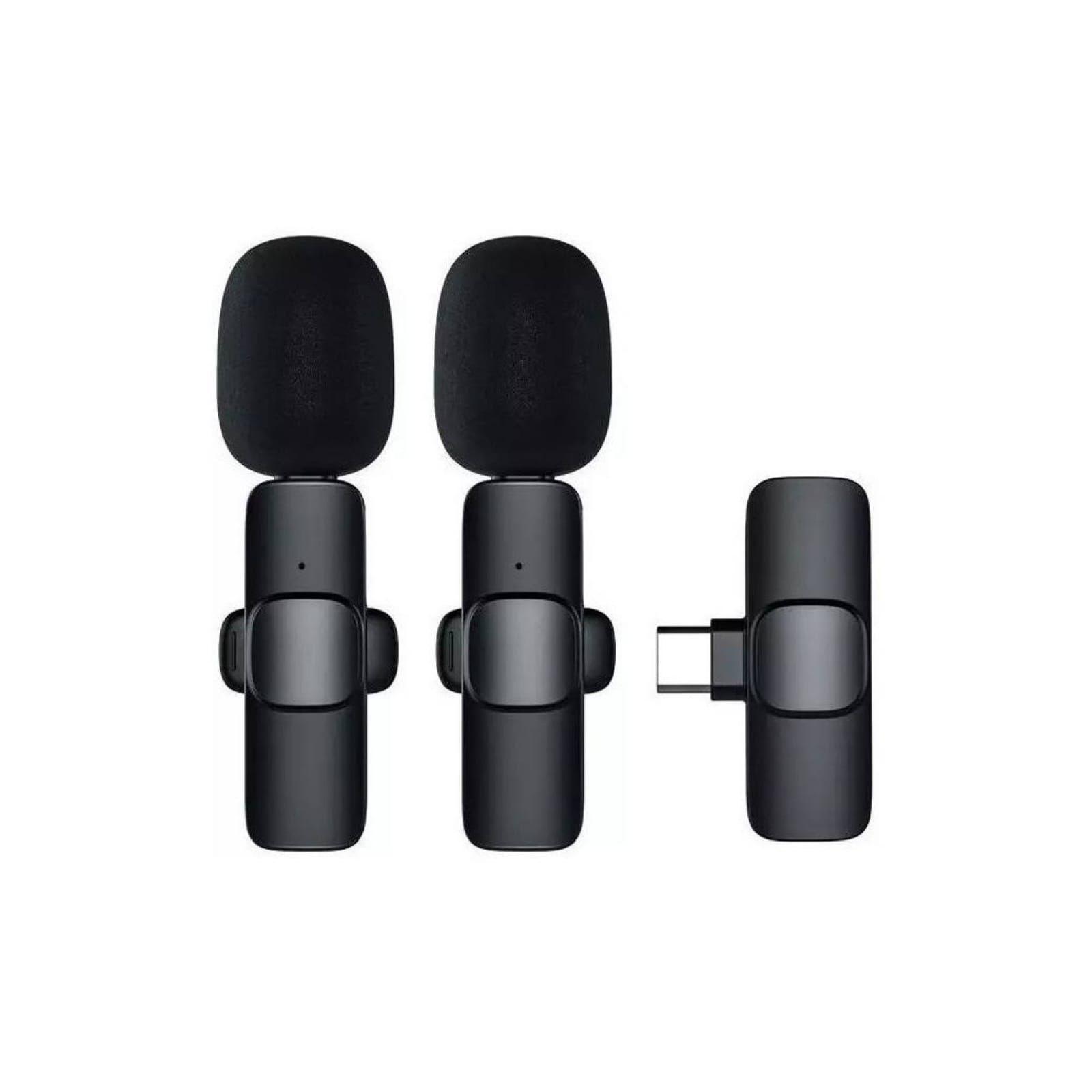 Dos Mini Micrófono K9 Inalámbrico Para Celular Tipo C-2
