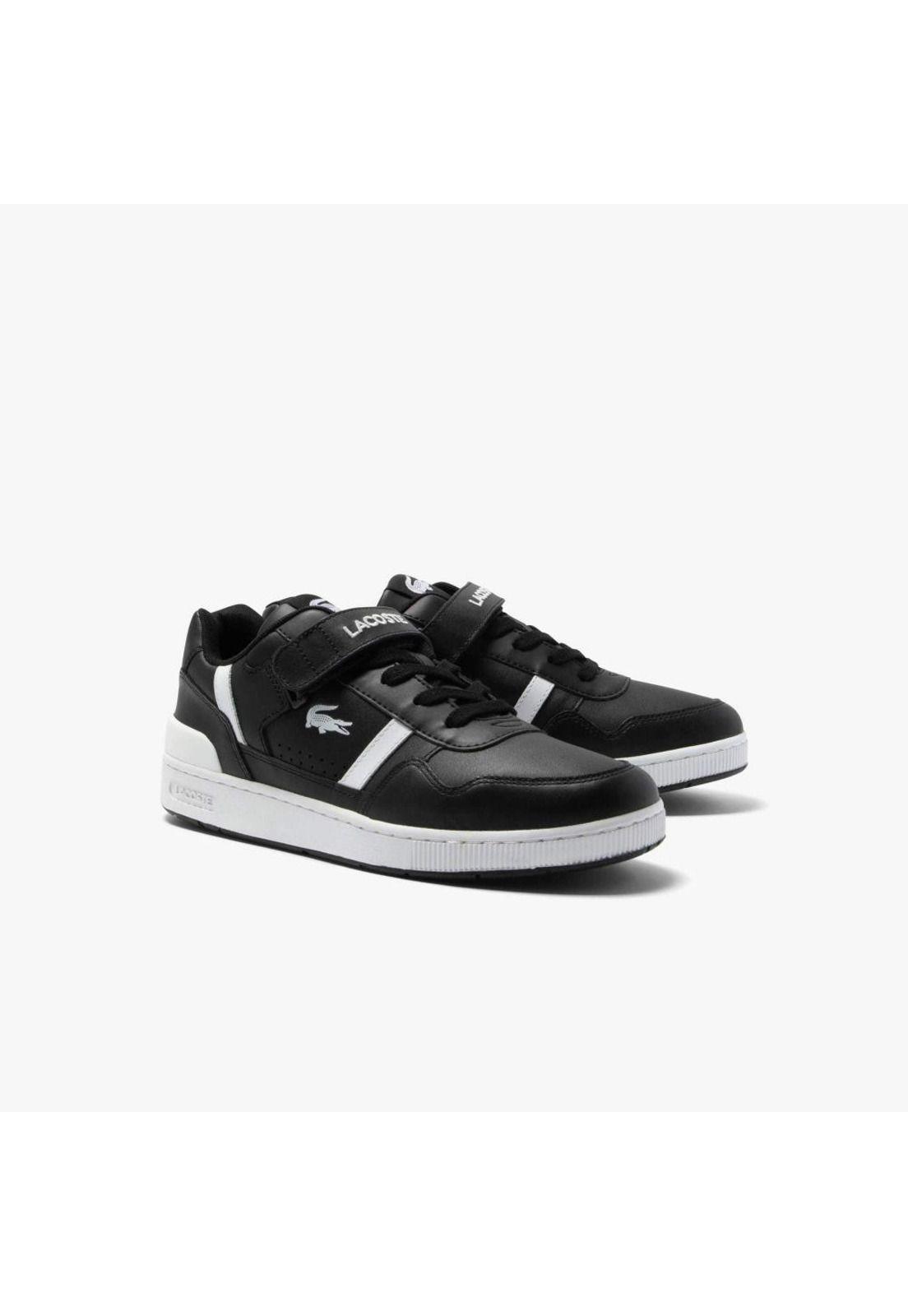 Zapatilla Lacoste T-Clip Cuero Hombre Negro-1