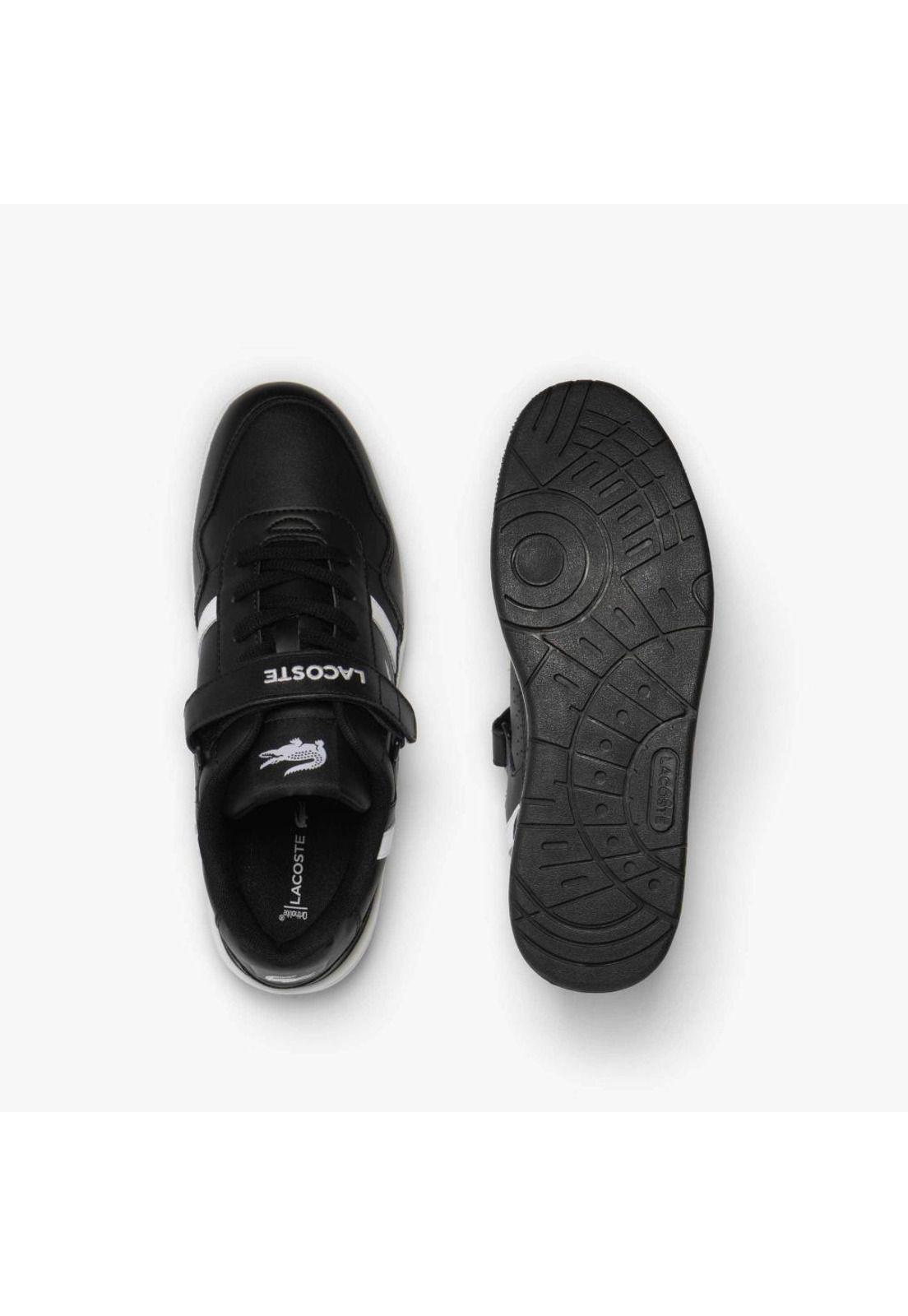Zapatilla Lacoste T-Clip Cuero Hombre Negro-3