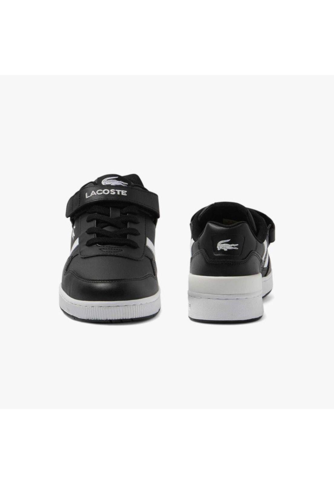 Zapatilla Lacoste T-Clip Cuero Hombre Negro-4