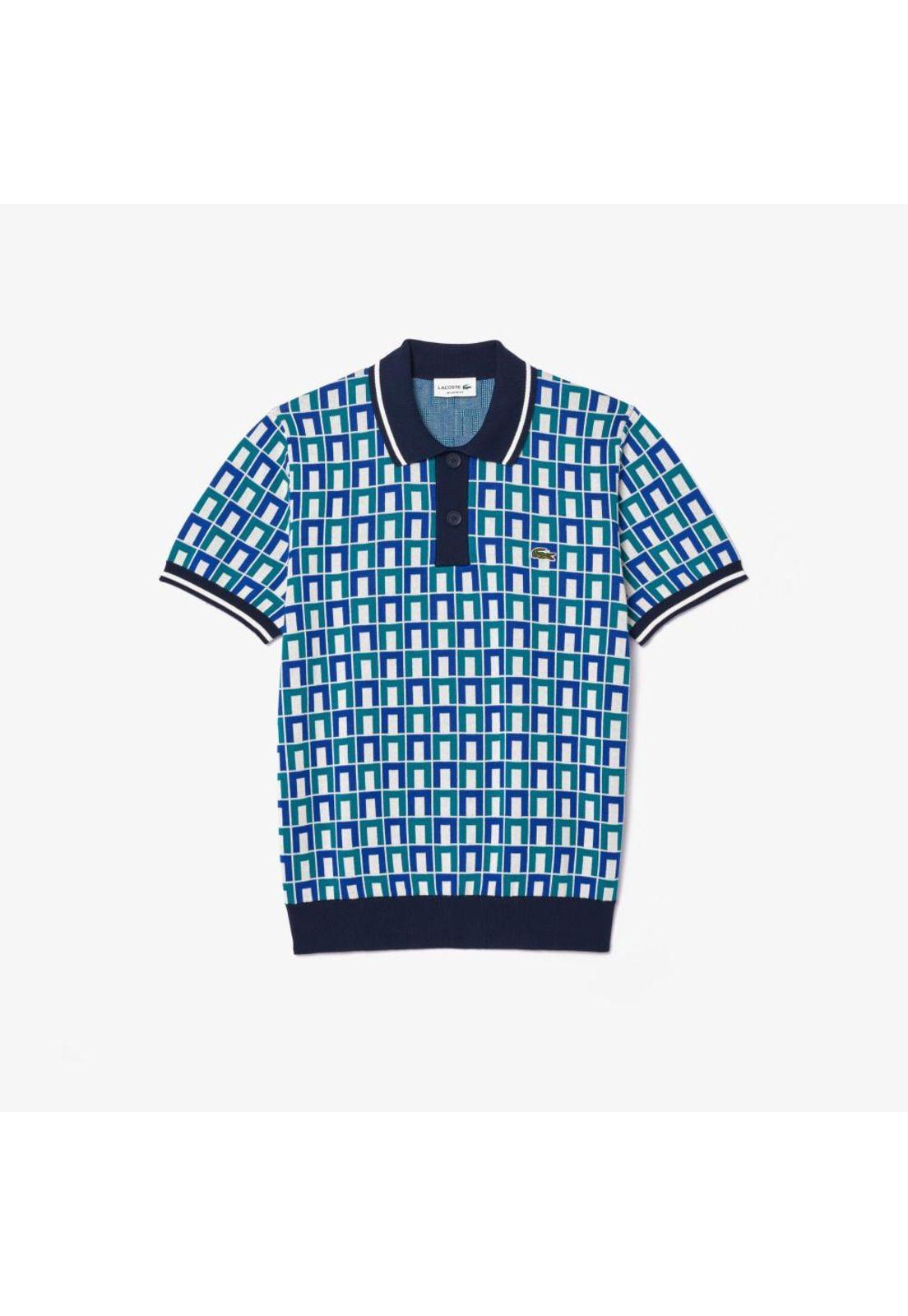 Sweater Manga Corta Hombre Lacoste AH7672 Azul-0