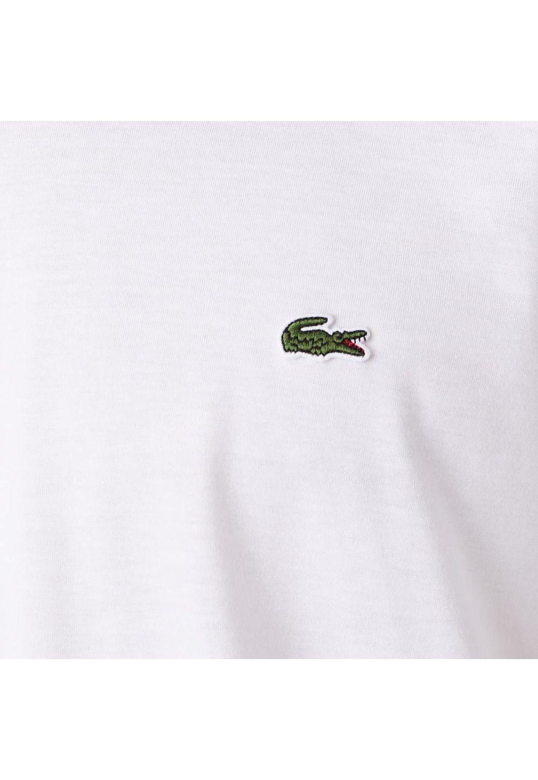 Polera Cuello V Hombre Lacoste TH6710 Blanco-4
