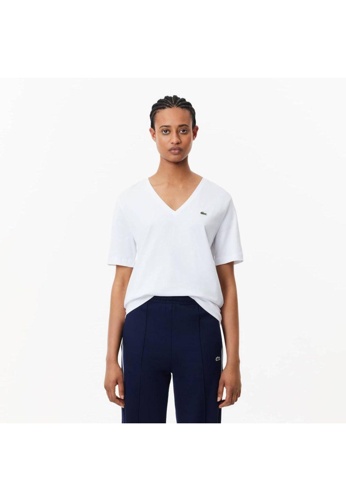Polera Lacoste TF7300 Mujer Blanco-0