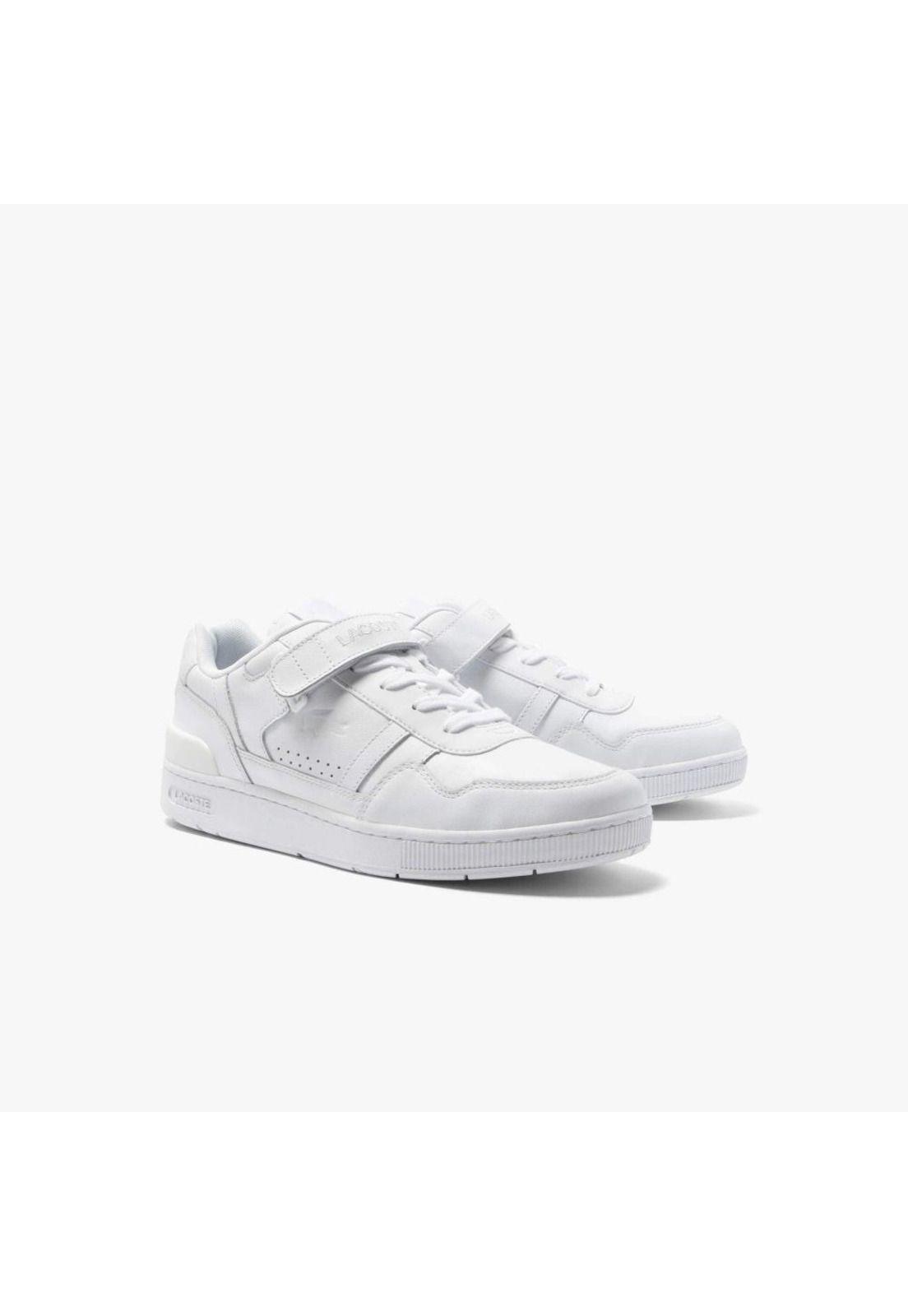 Zapatilla Urbana Lacoste T-clip velcro   Hombre Blanco-1