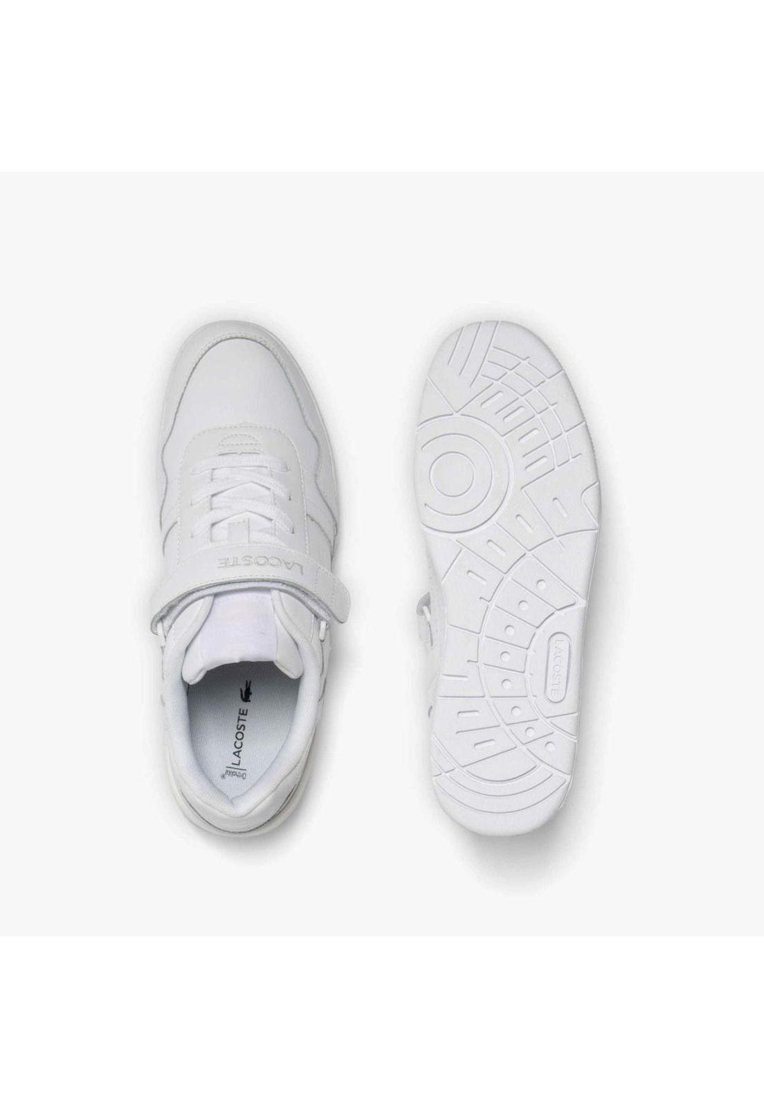 Zapatilla Urbana Lacoste T-clip velcro   Hombre Blanco-3