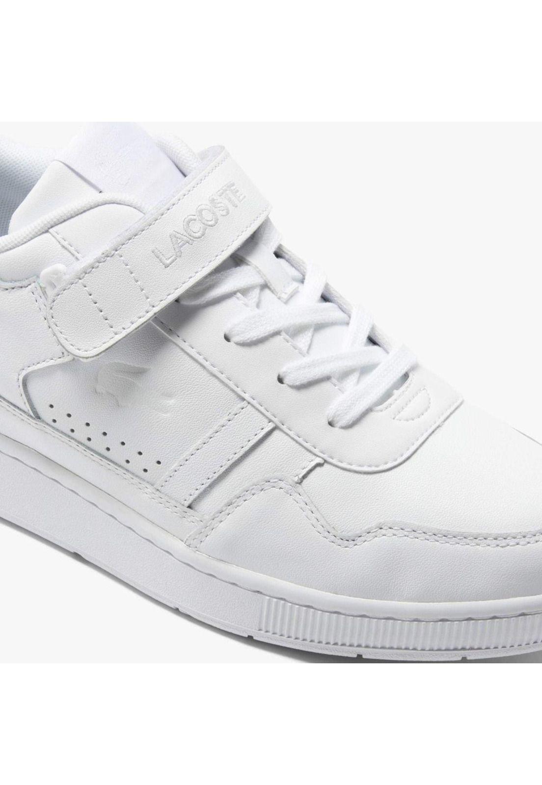 Zapatilla Urbana Lacoste T-clip velcro   Hombre Blanco-5