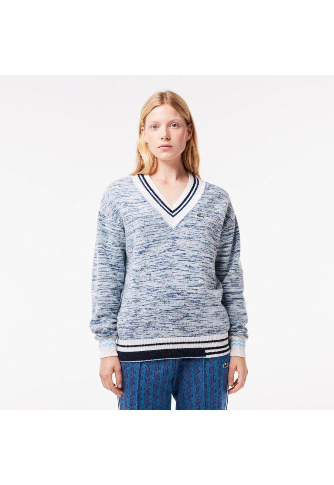 Sweater Lacoste AF0652 Mujer Celeste-0