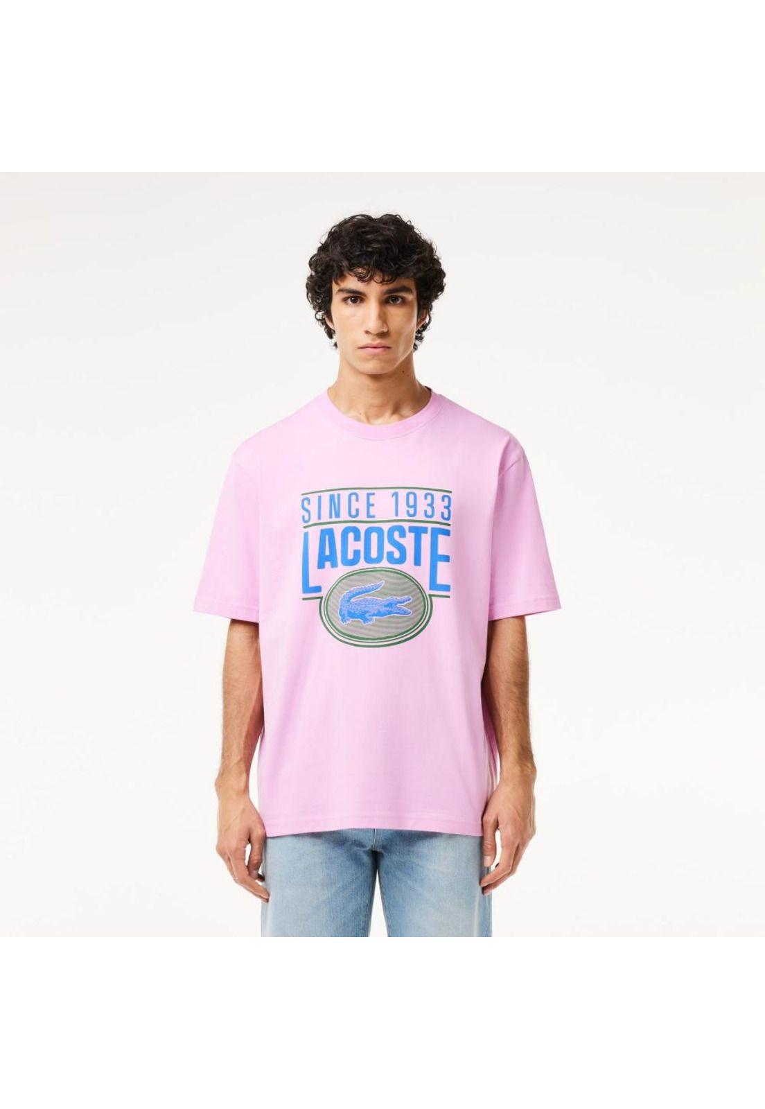 Polera  Lacoste TH7315 Hombre Rosa-0