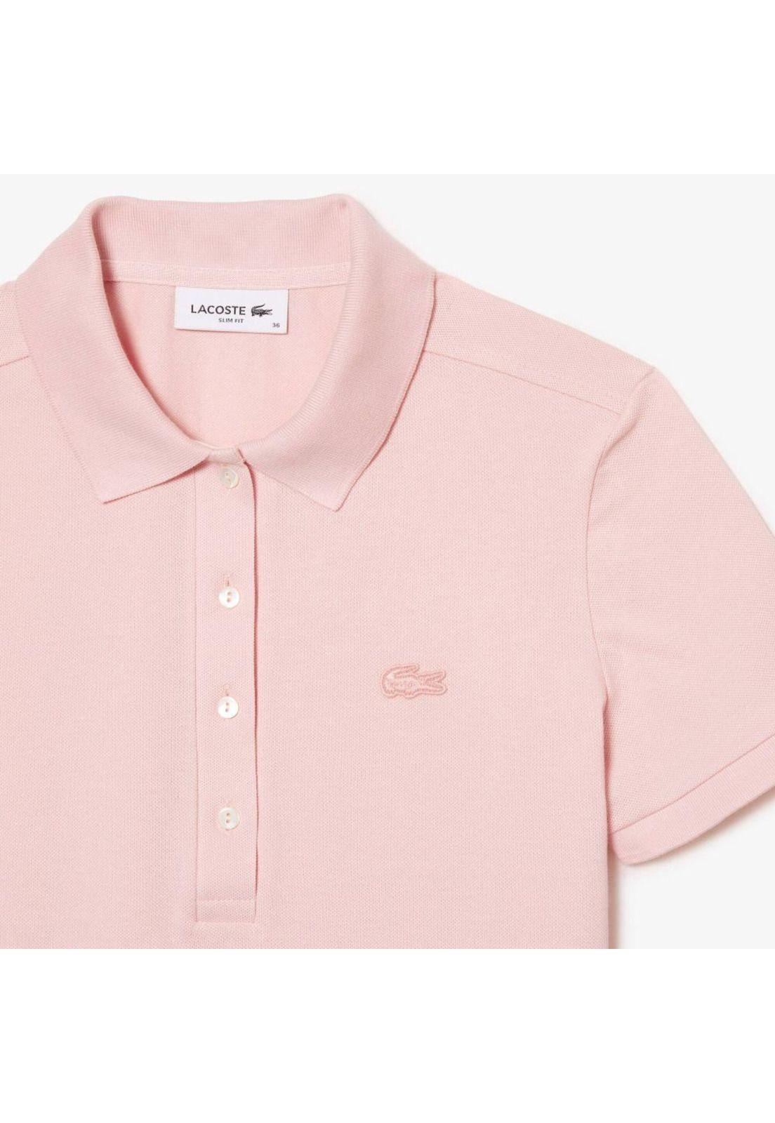 Polera Polo Lacoste PF5462 Mujer Rosa-5