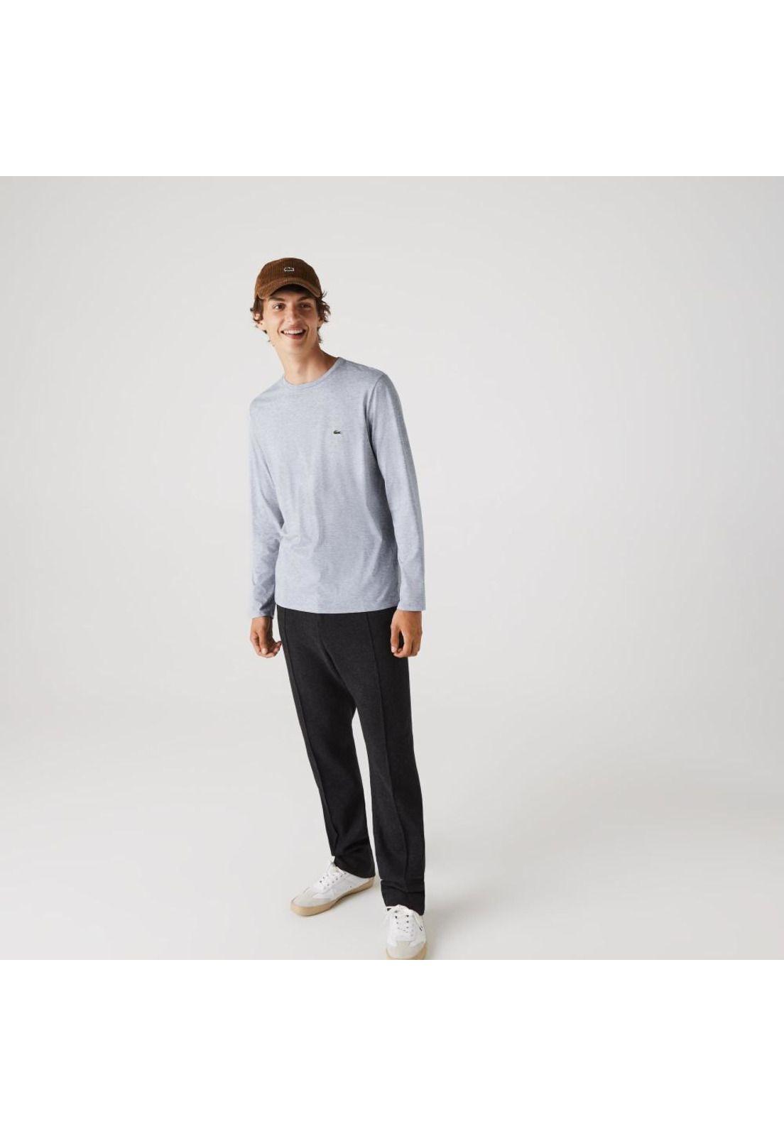 Polera Lacoste TH6712 Hombre Gris-4
