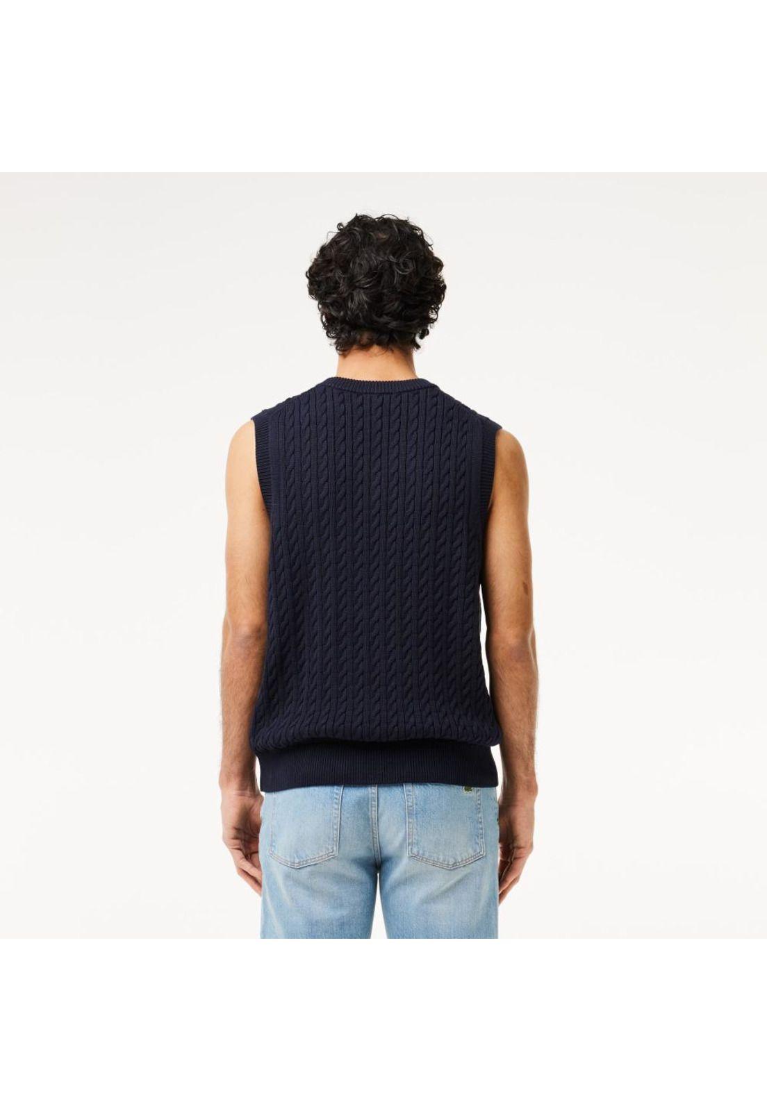 Sweater Sin Mangas Hombre Lacoste AH7633 Negro-1