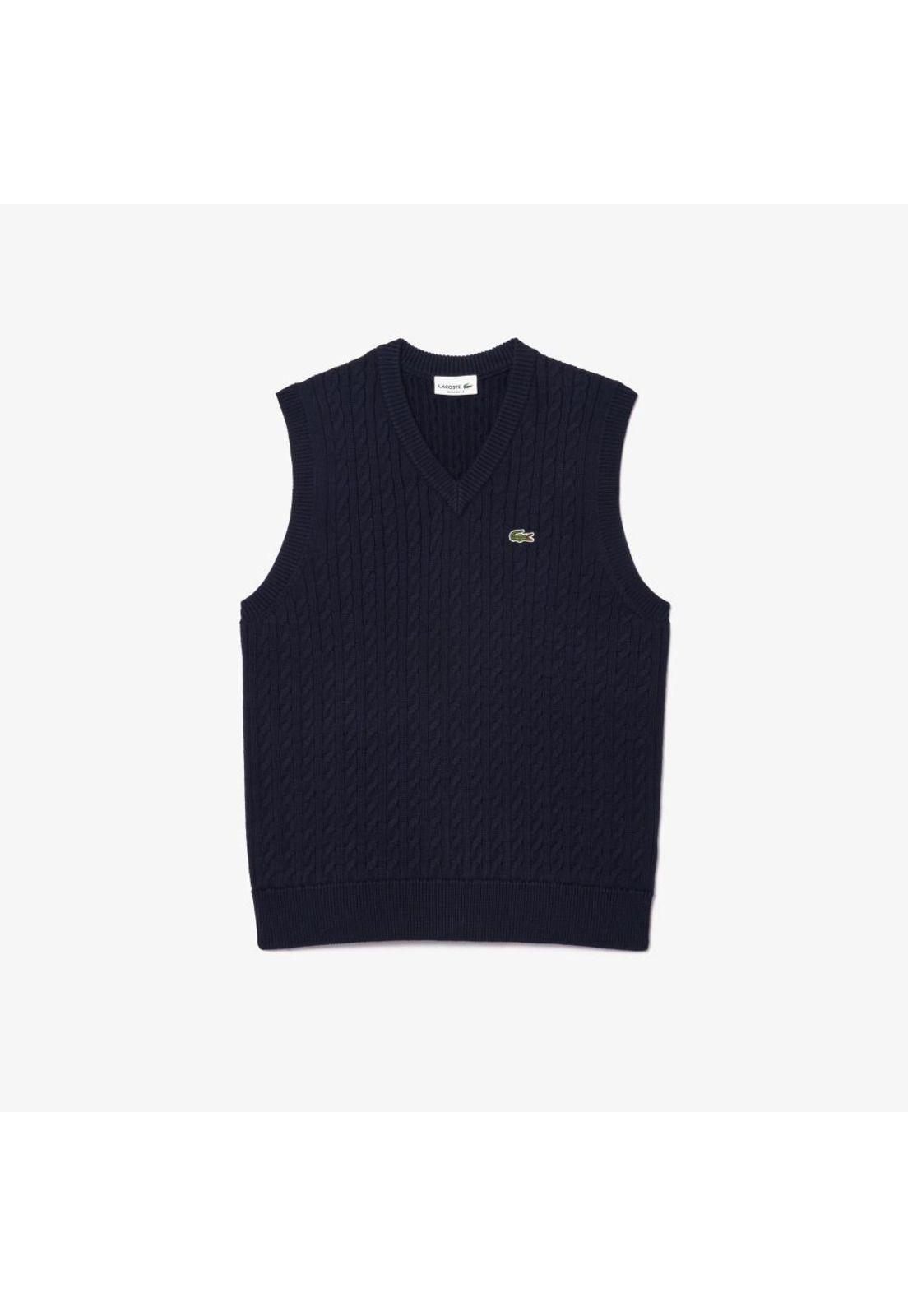 Sweater Sin Mangas Hombre Lacoste AH7633 Negro-2