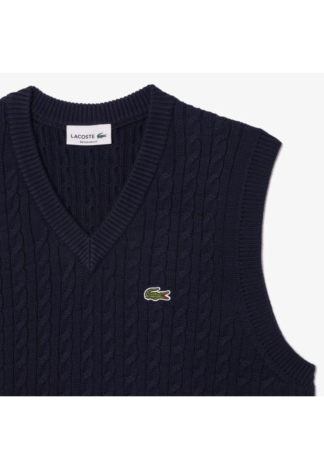 Sweater Sin Mangas Hombre Lacoste AH7633 Negro-3