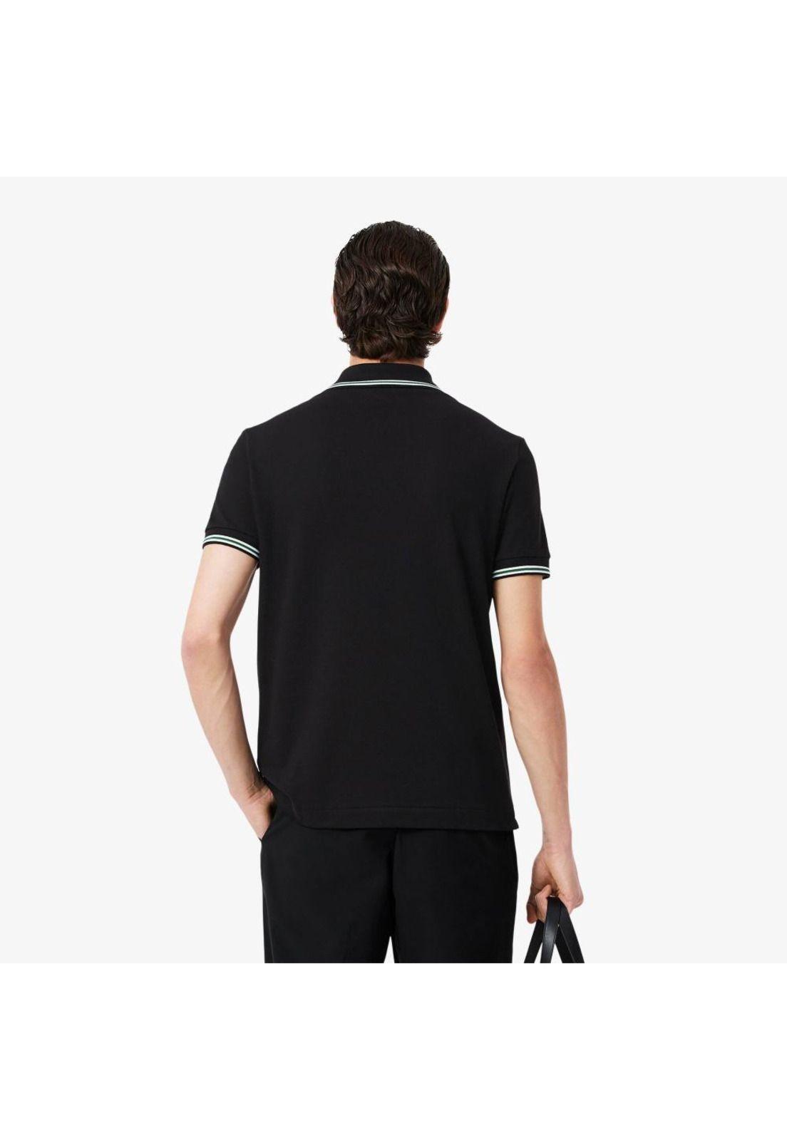 Polera Polo Manga Corta Hombre Lacoste PH9875 Negro-2