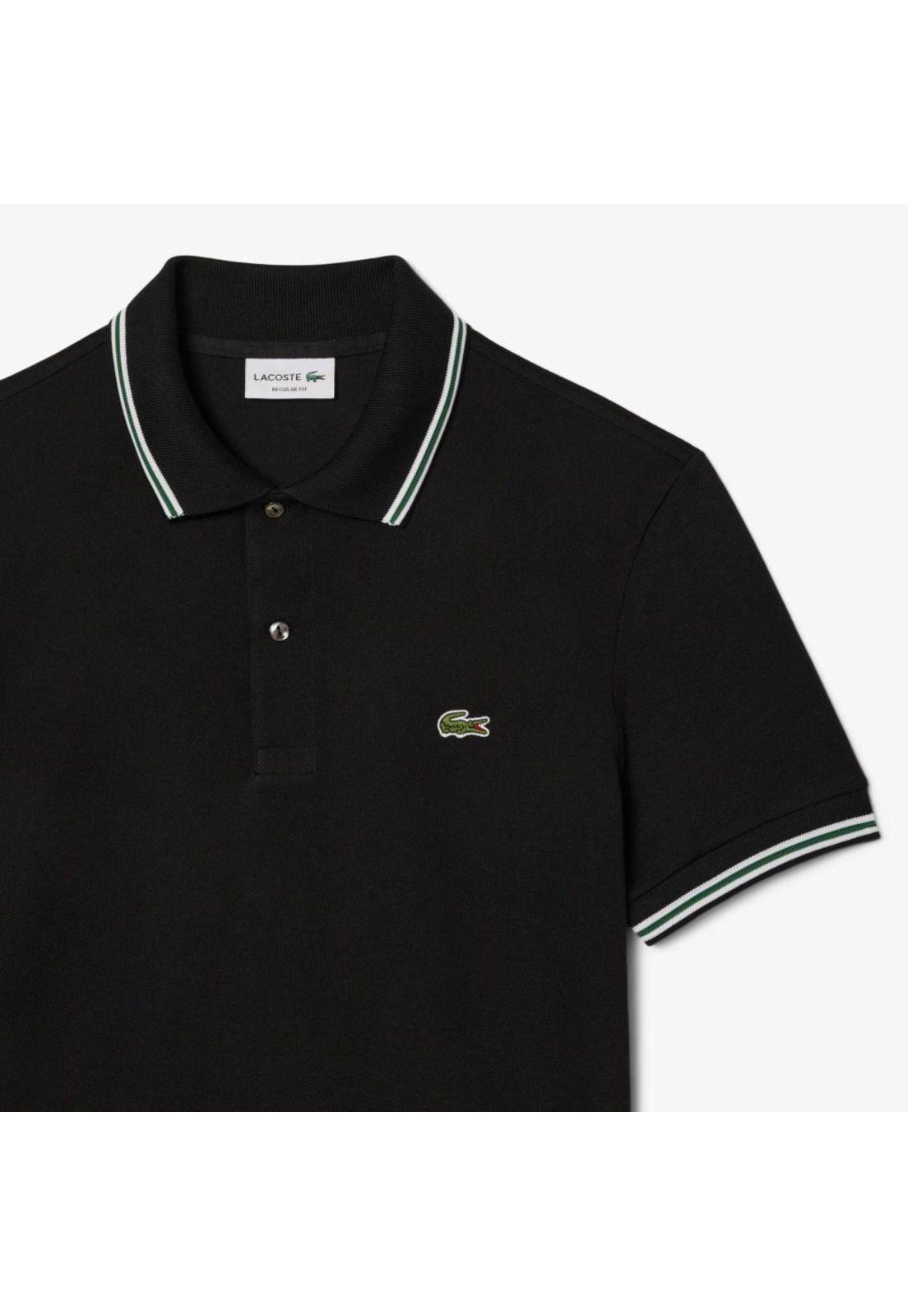 Polera Polo Manga Corta Hombre Lacoste PH9875 Negro-4