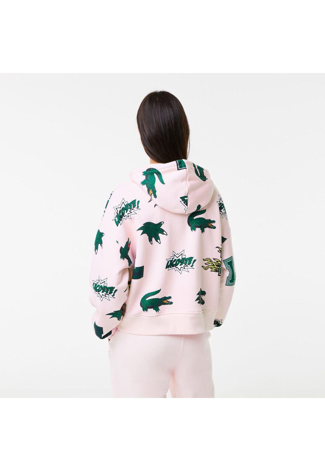 Polerón Lacoste Sf9215 Mujer Rosado-1