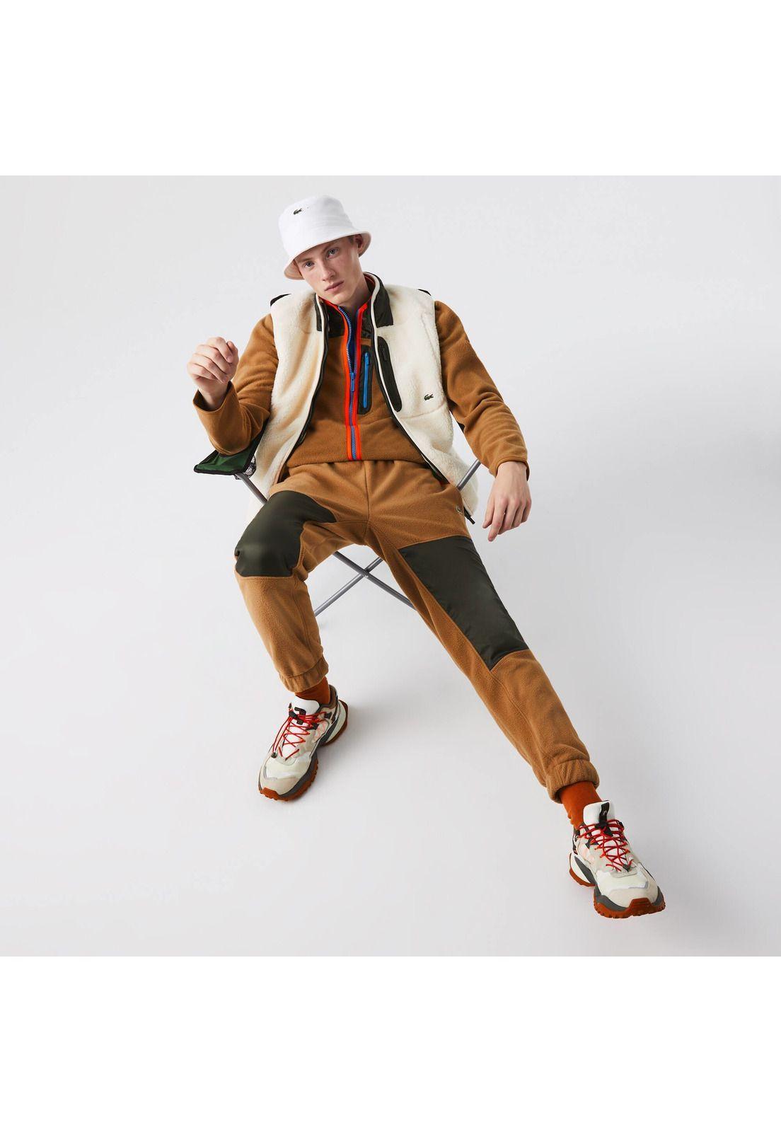 Pantalón Buzo Lacoste Xh0227 Hombre Cafe-0