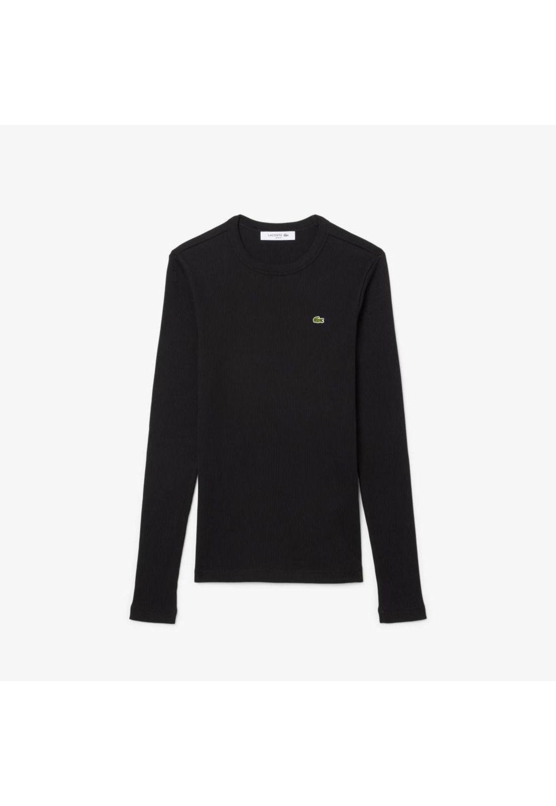 Polera Manga Larga Mujer Lacoste TF1692 Negro-2