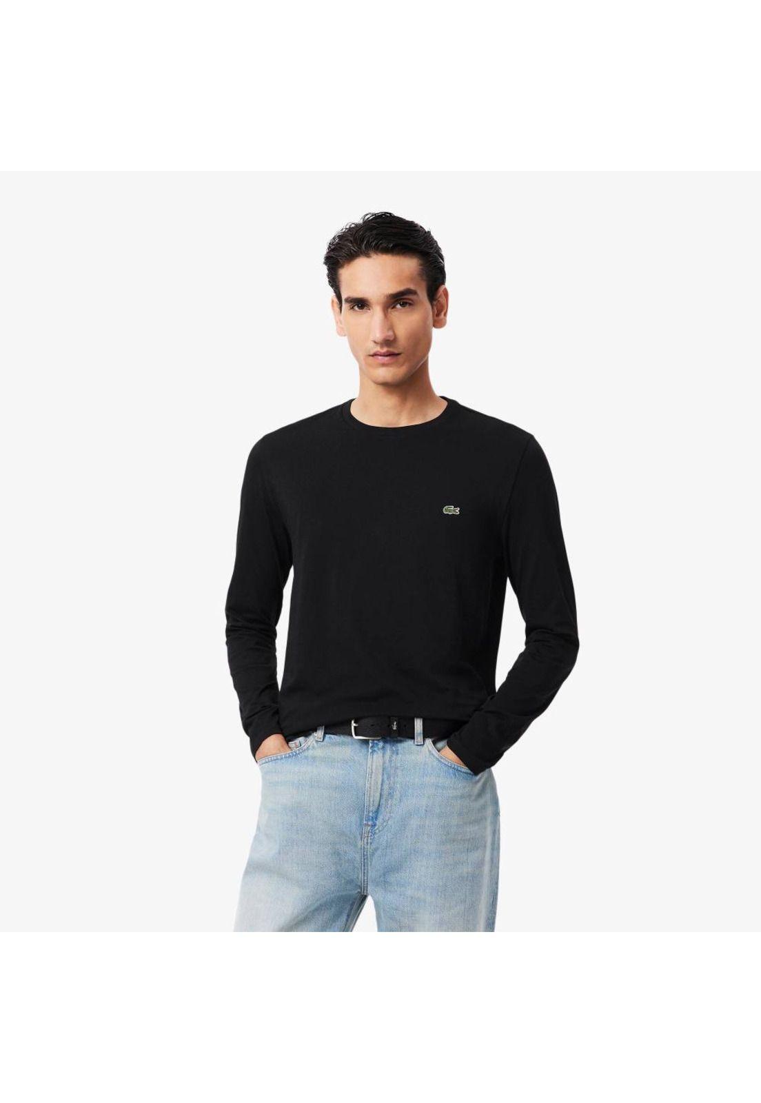 Polera Lacoste TH6712 Hombre Negro-0