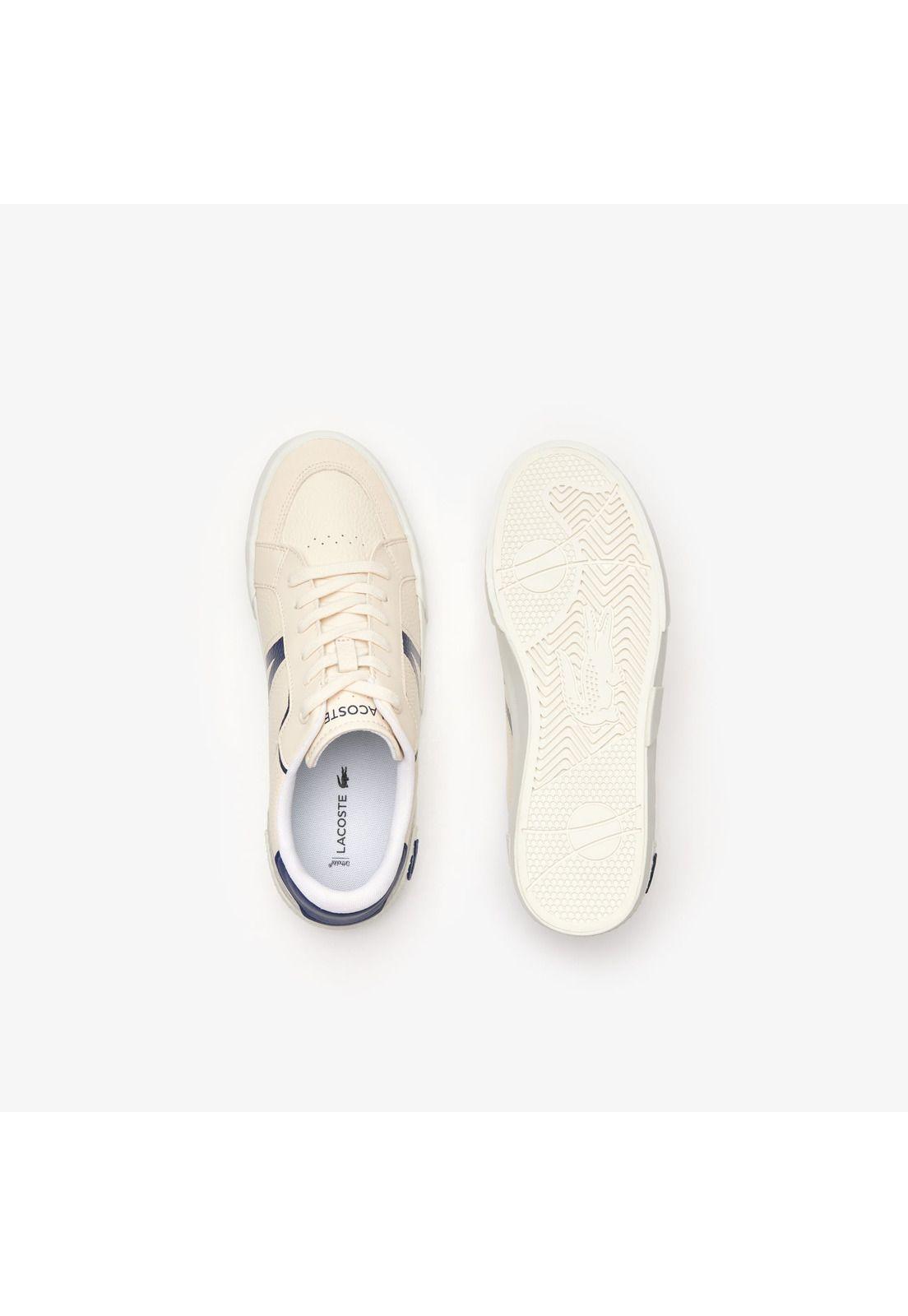 Zapatilla Lacoste L004 De Cuero Hombre Blanco-3