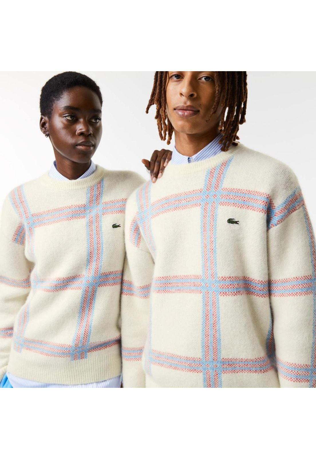 Sweater Lacoste AH048 Hombre Blanco-0