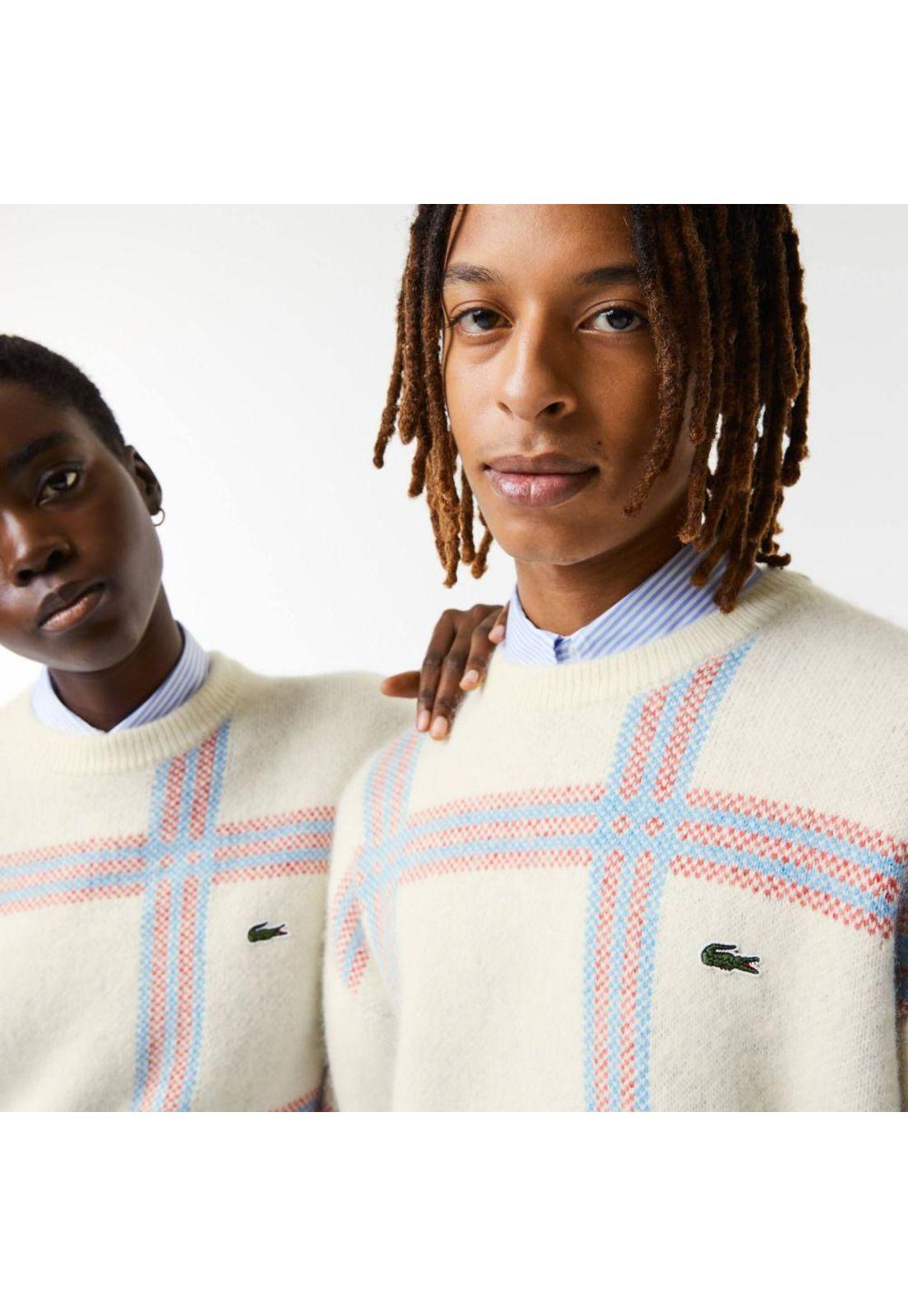 Sweater Lacoste AH048 Hombre Blanco-3