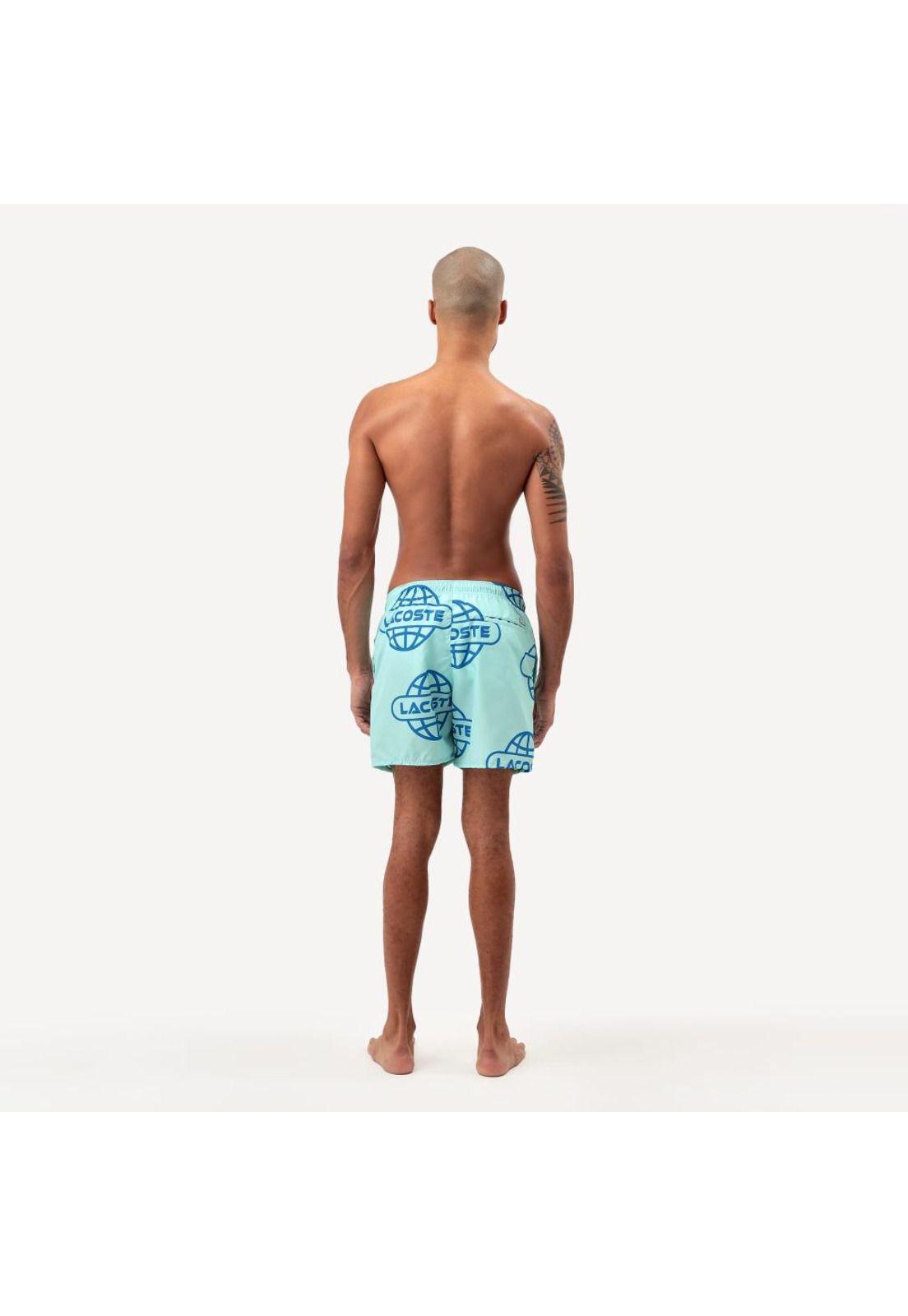 Traje de Baño Lacoste MH4586 Hombre Celeste-2